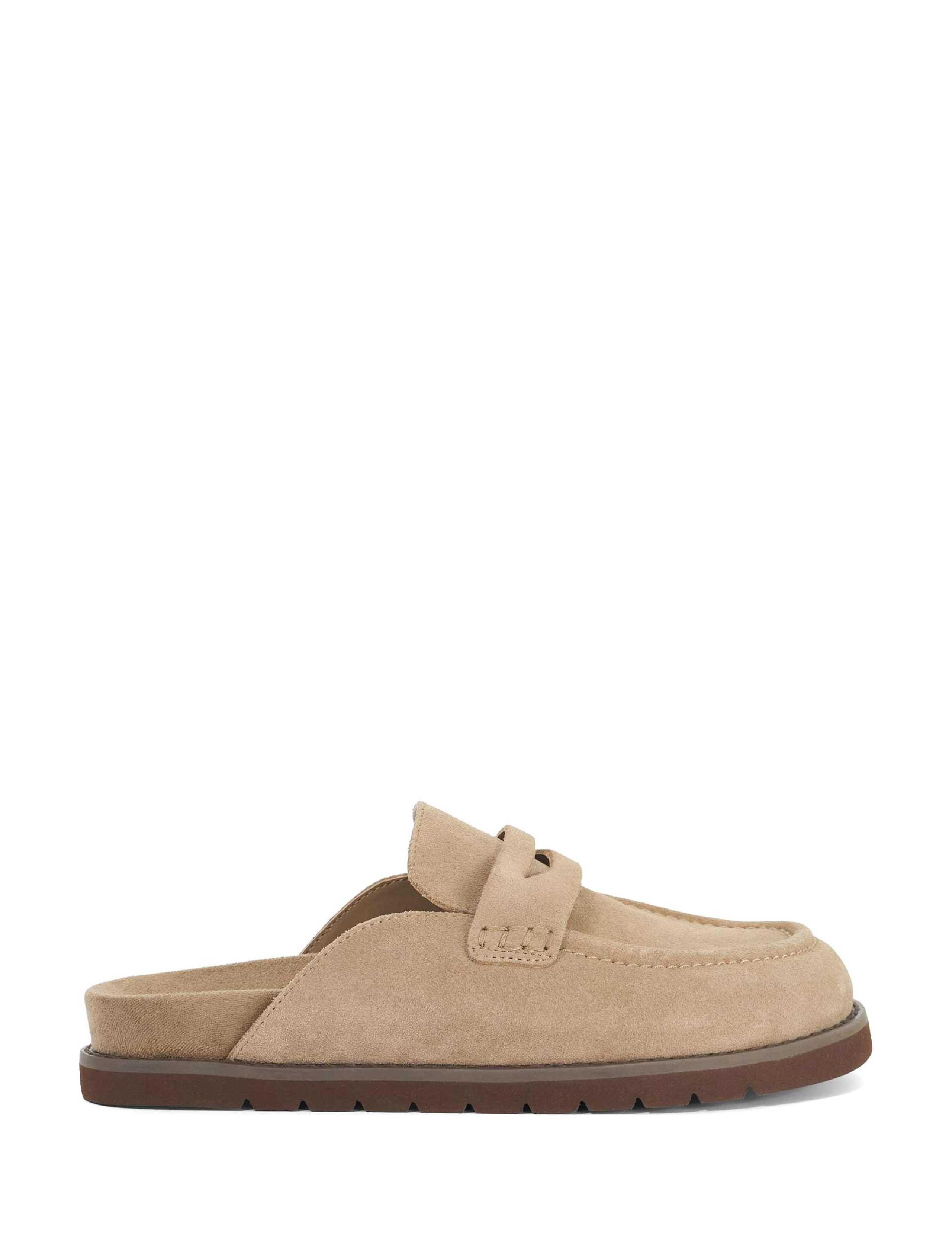 Suede Flat Mules