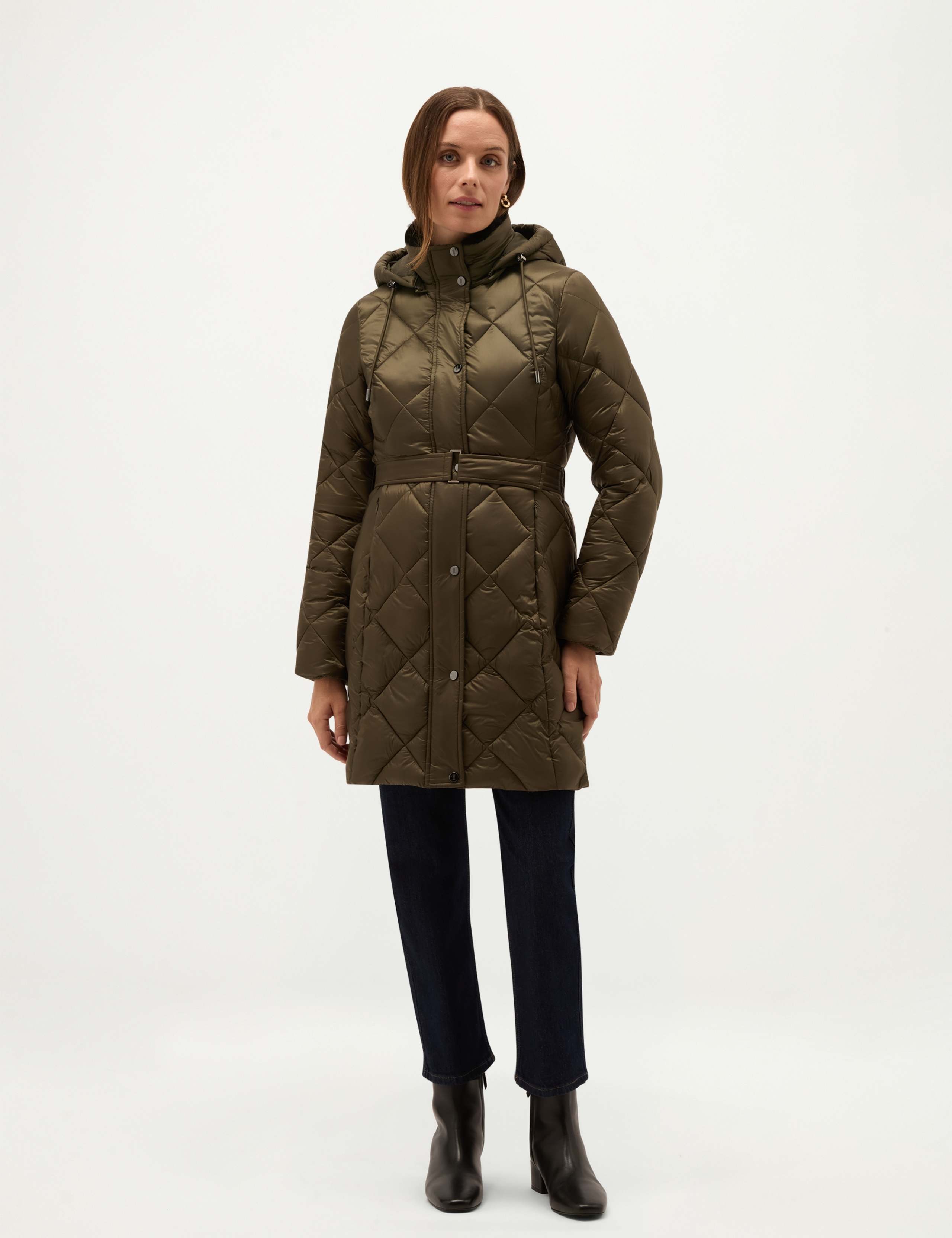 Quilted Belted Puffer Coat