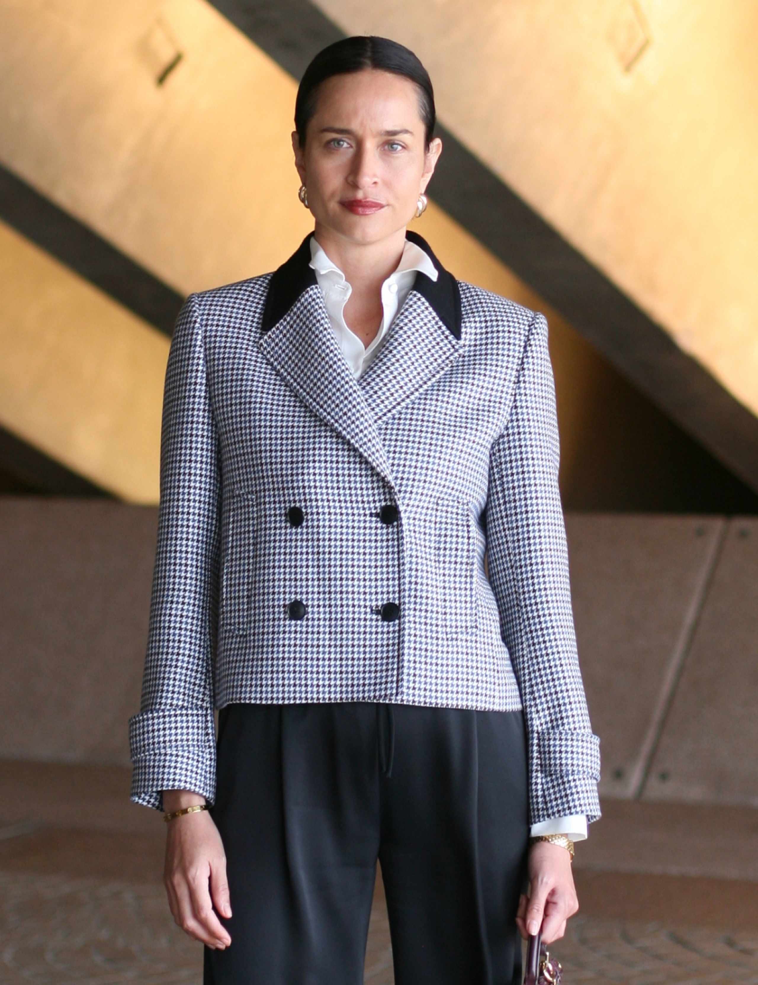 Checked Collared Overcoat