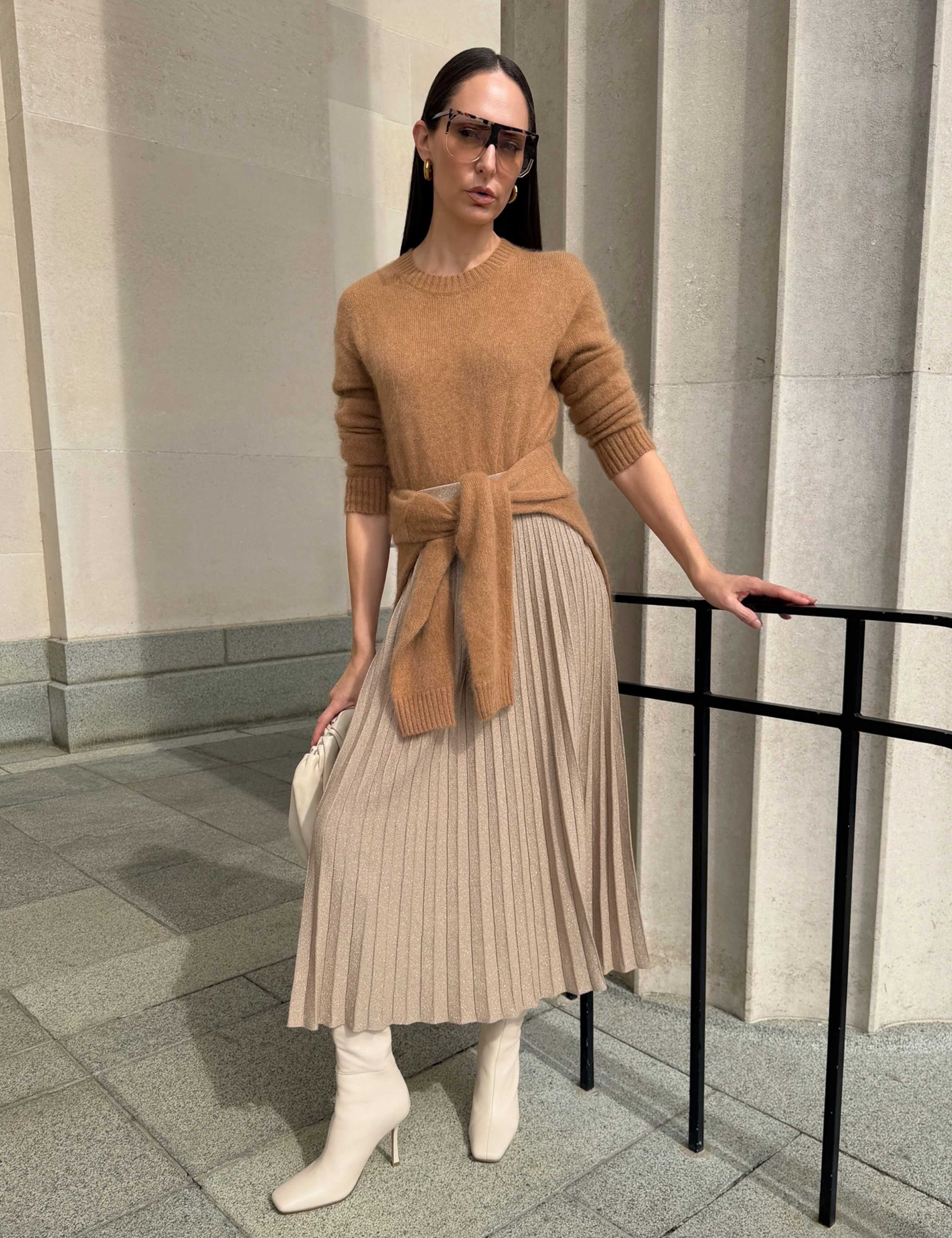 Pleated Midi Skirt