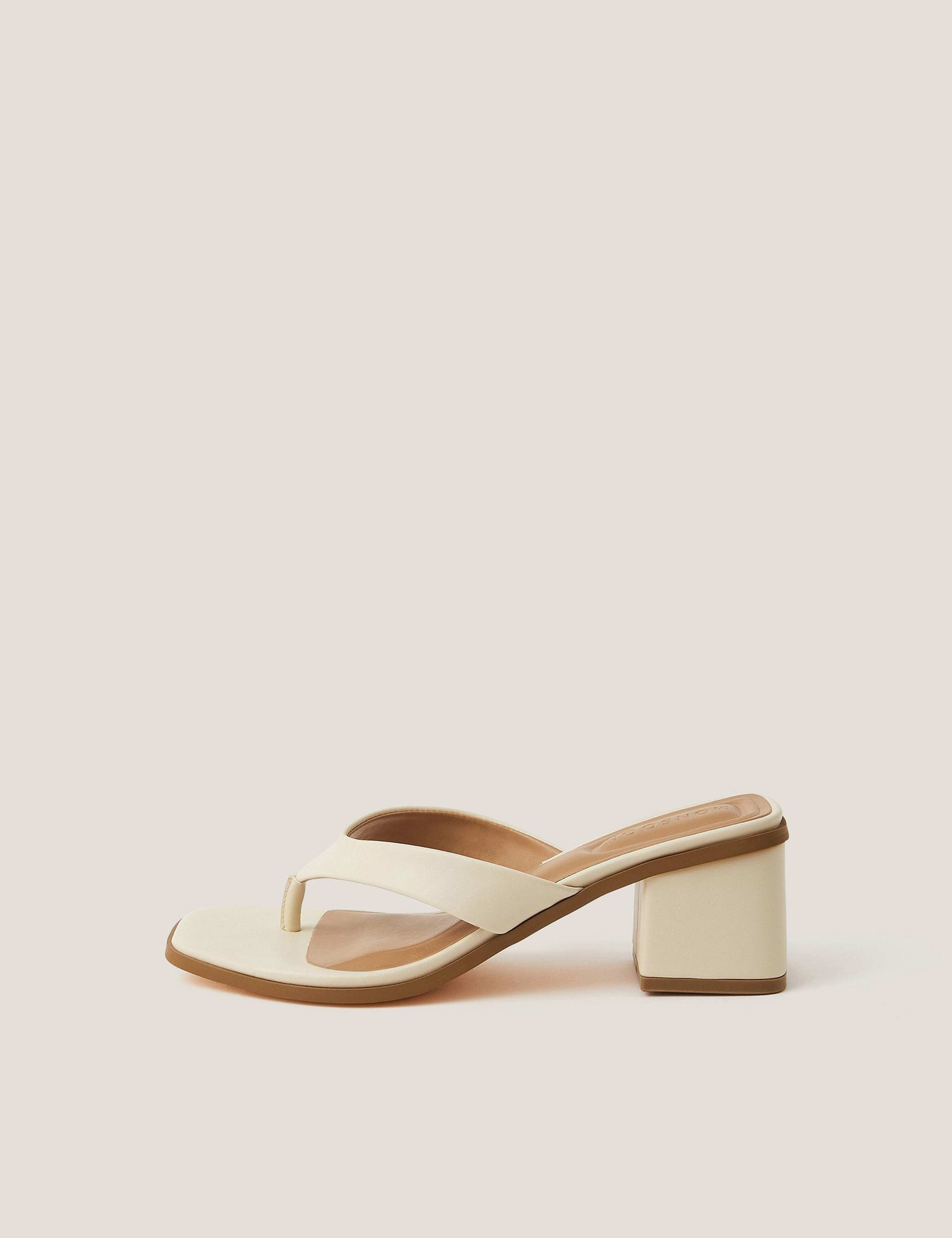 Block Heel Open Toe Mules