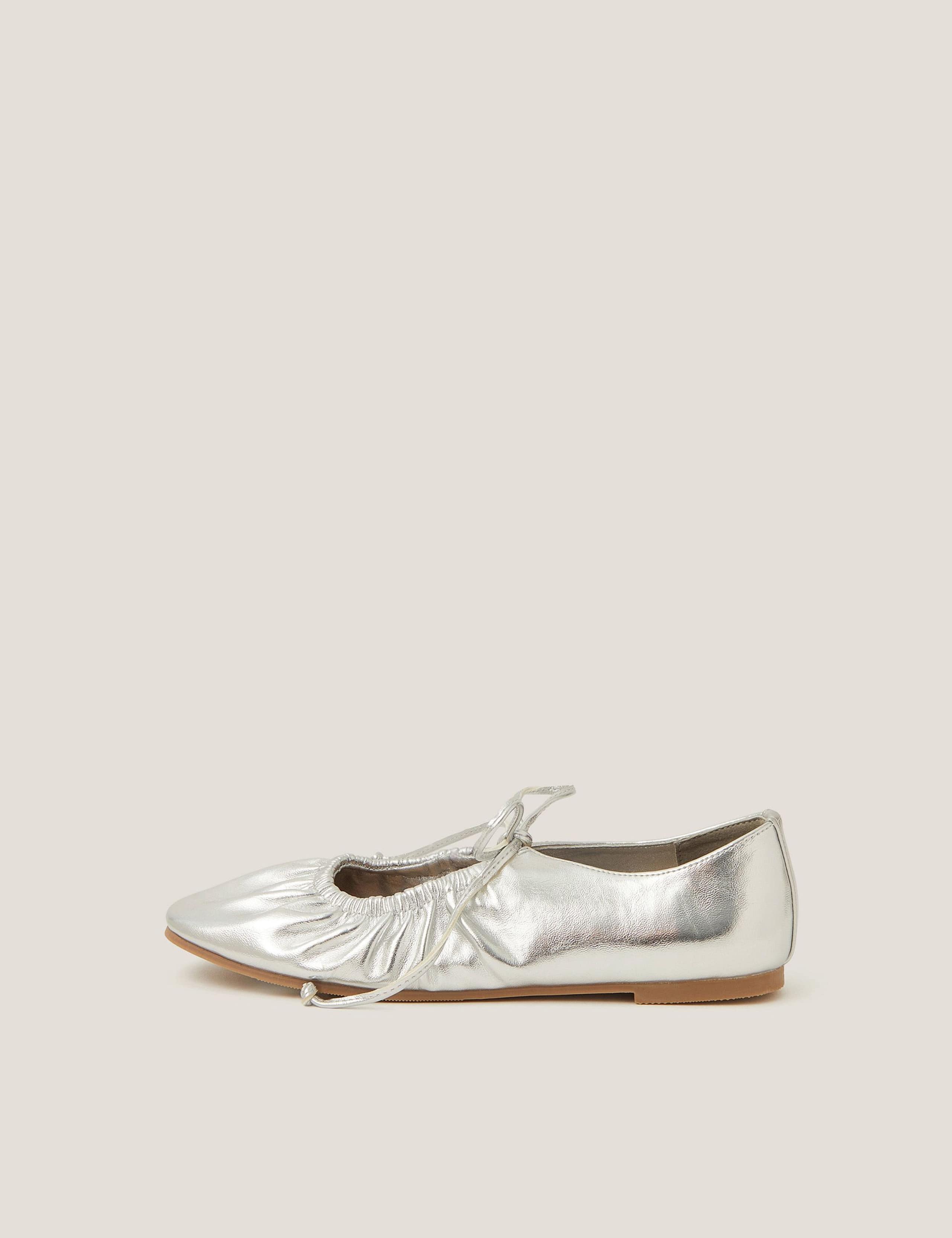 Metallic Flat Ballet Pumps