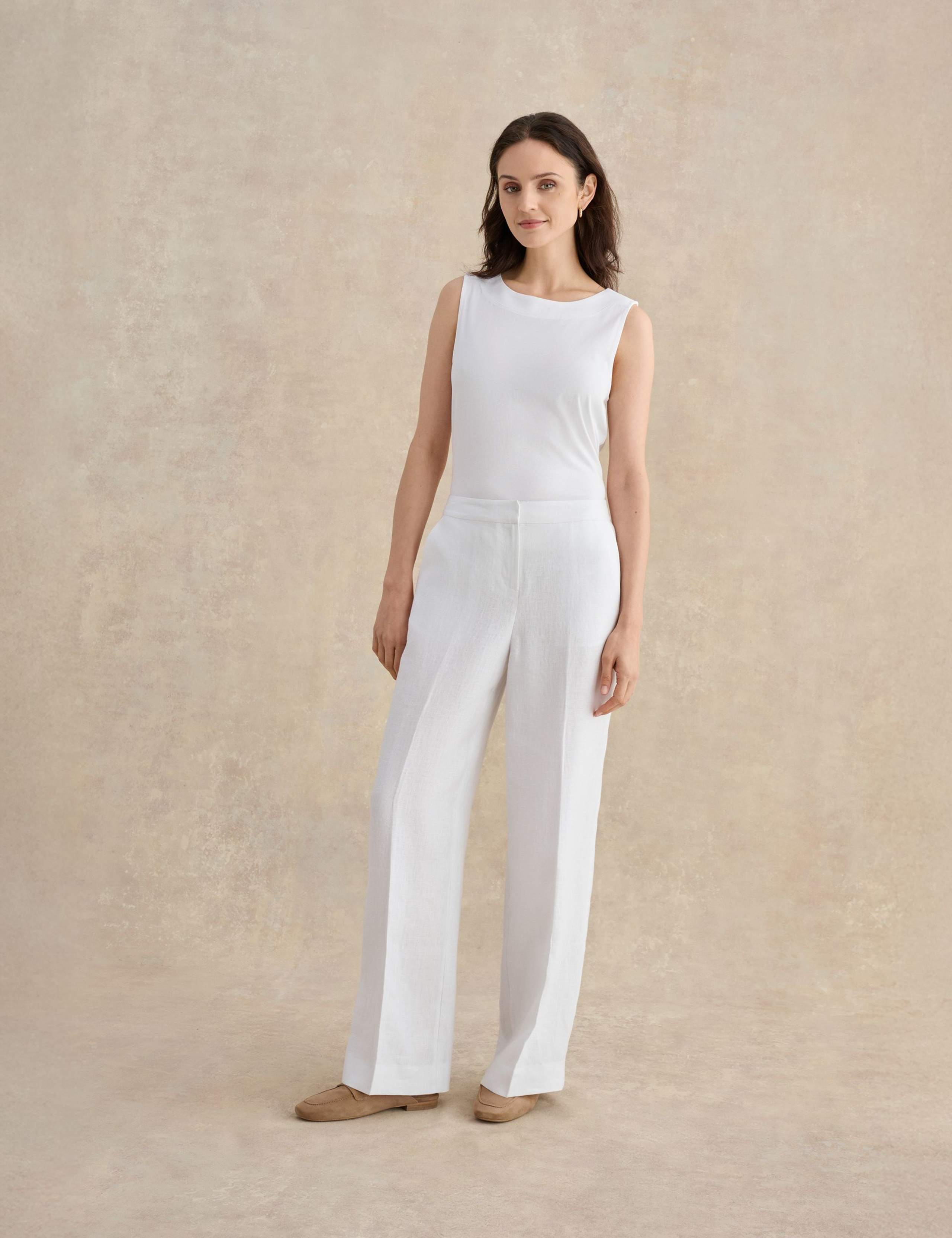 Pure Linen Wide Leg Trousers