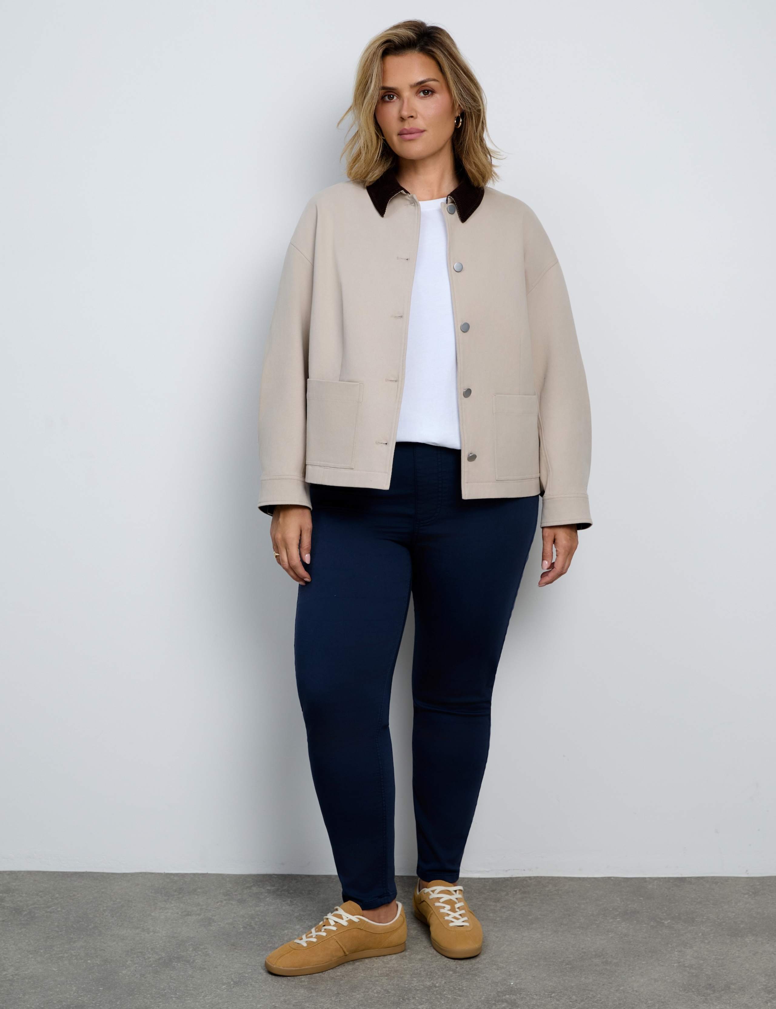 Cotton Rich Cord Collar Utility Jacket
