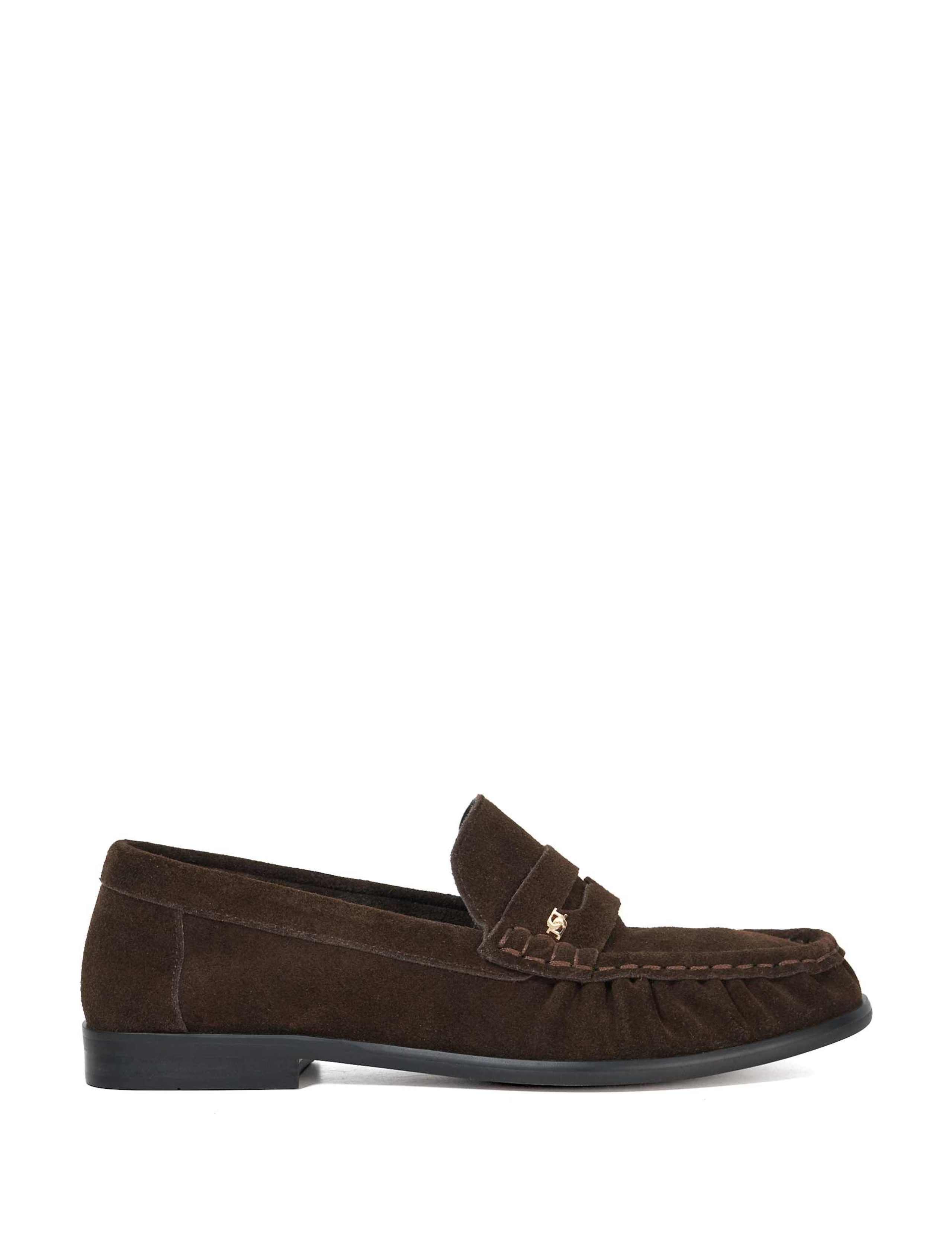 Leather Round Toe Loafers