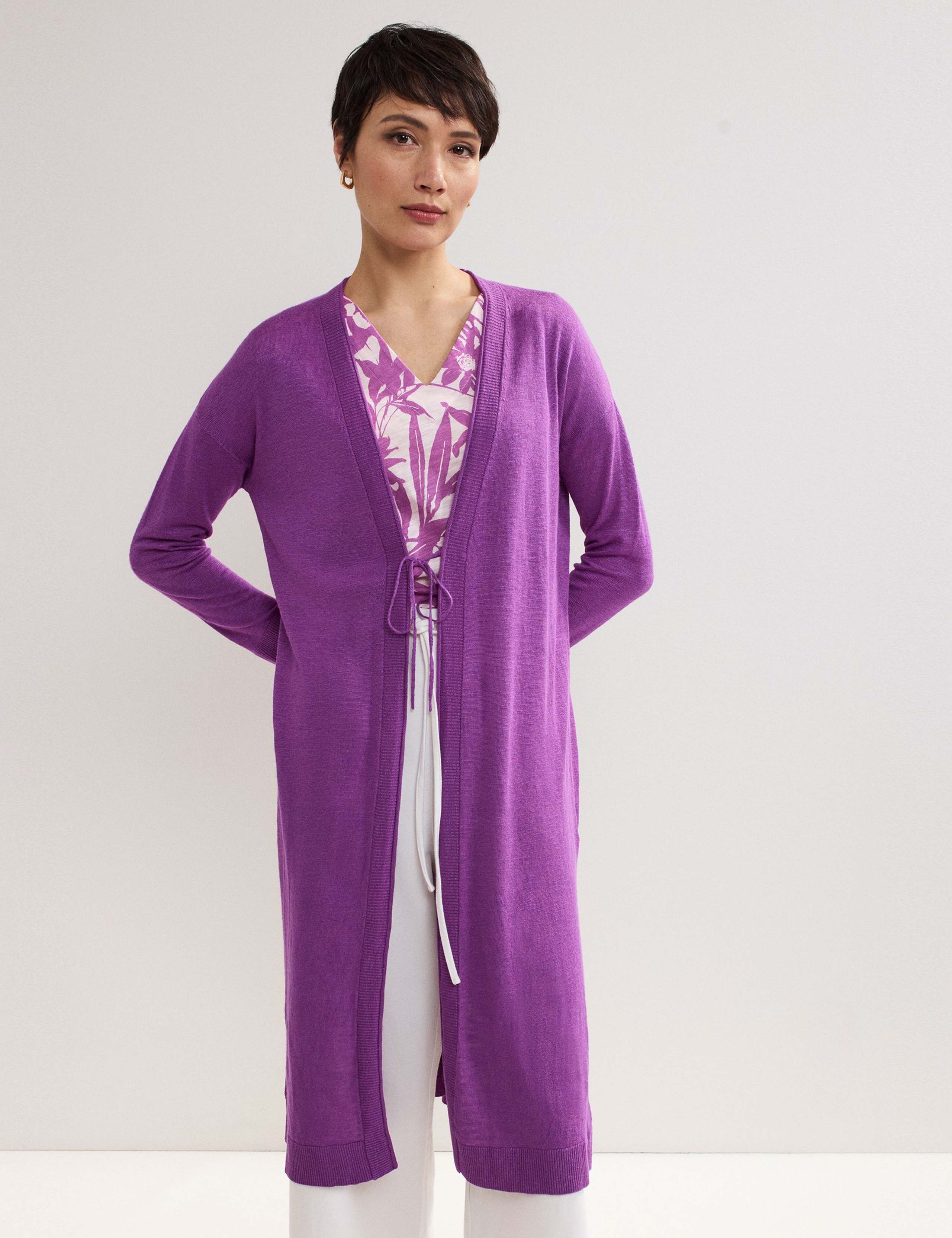 Linen Rich Longline Cardigan