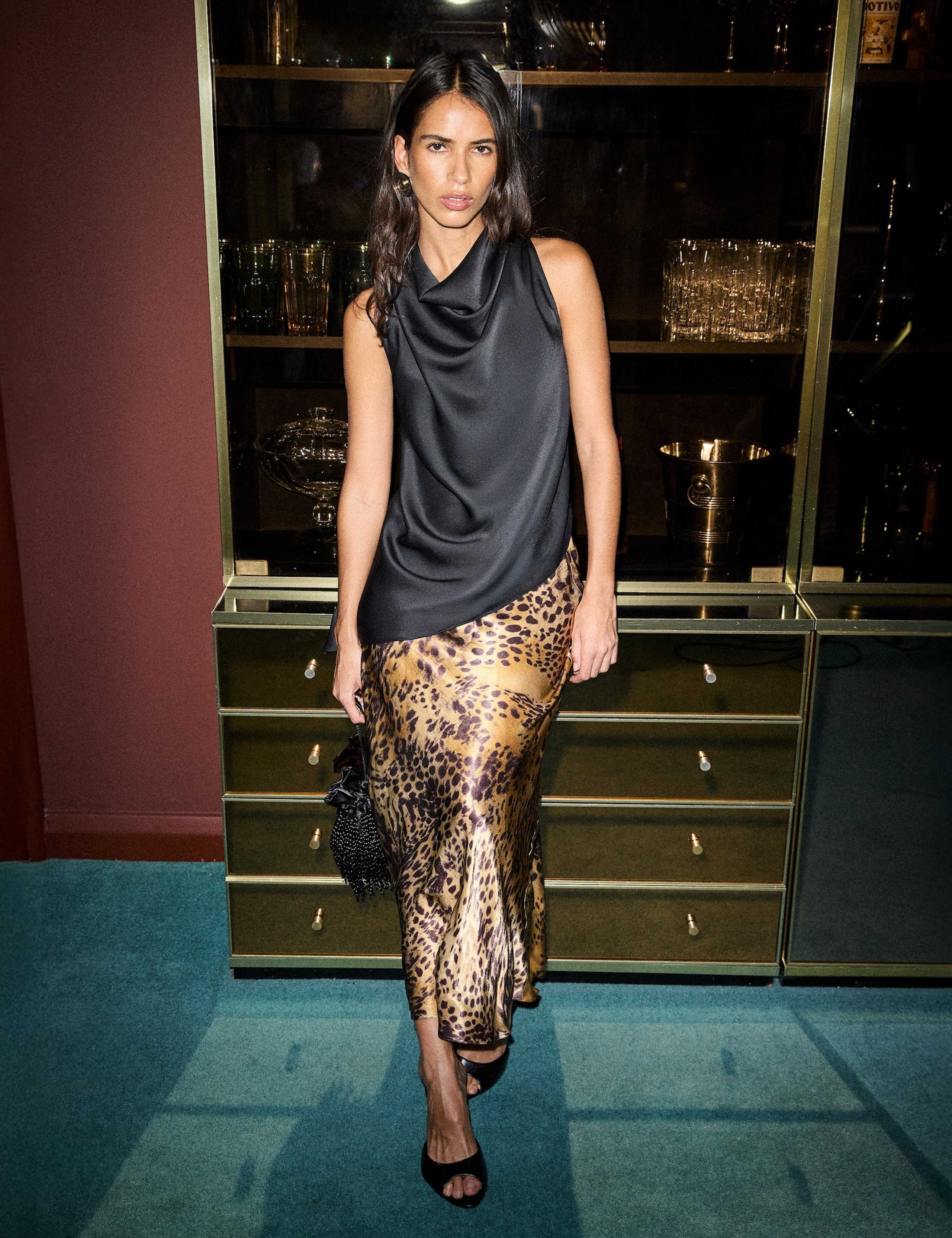 Roll Neck Asymmetric Top