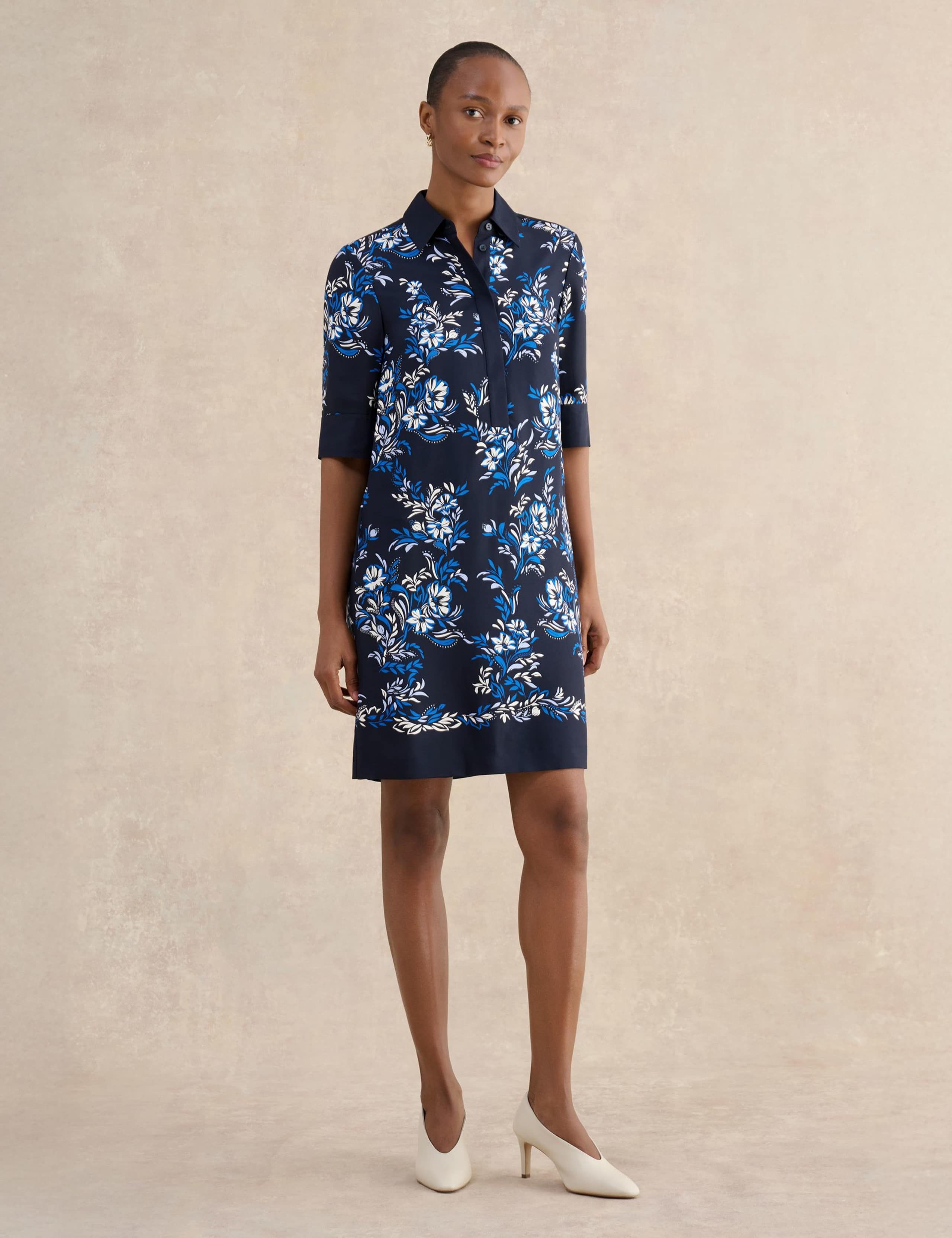 Floral Mini Shirt Dress