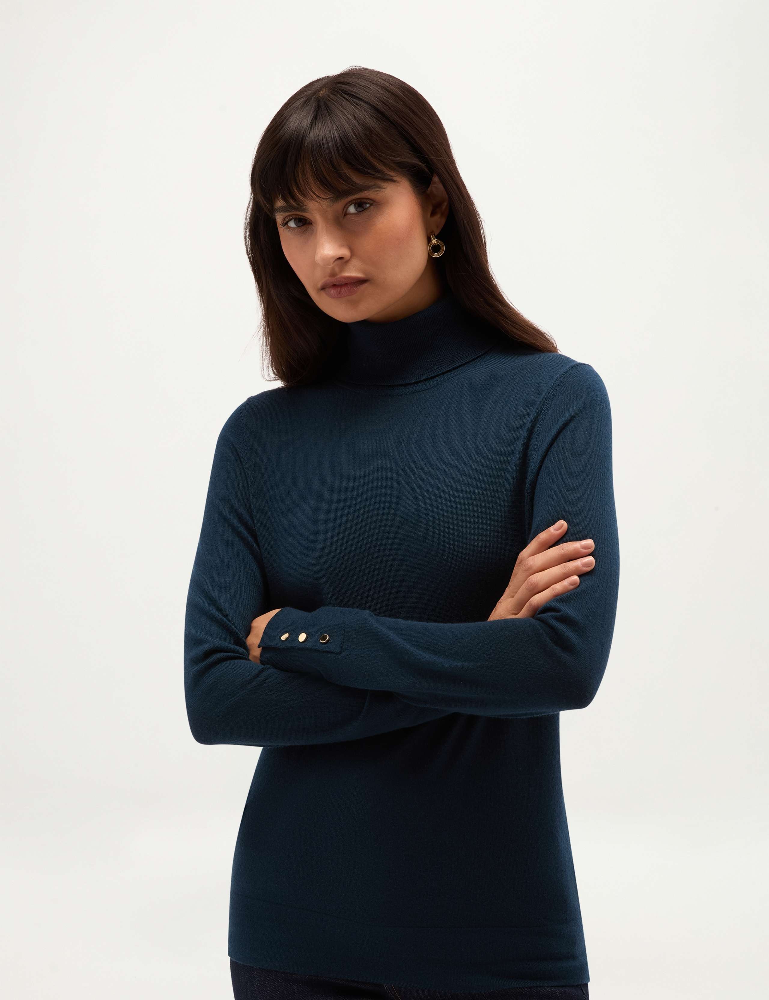 Pure Merino Wool Roll Neck Jumper