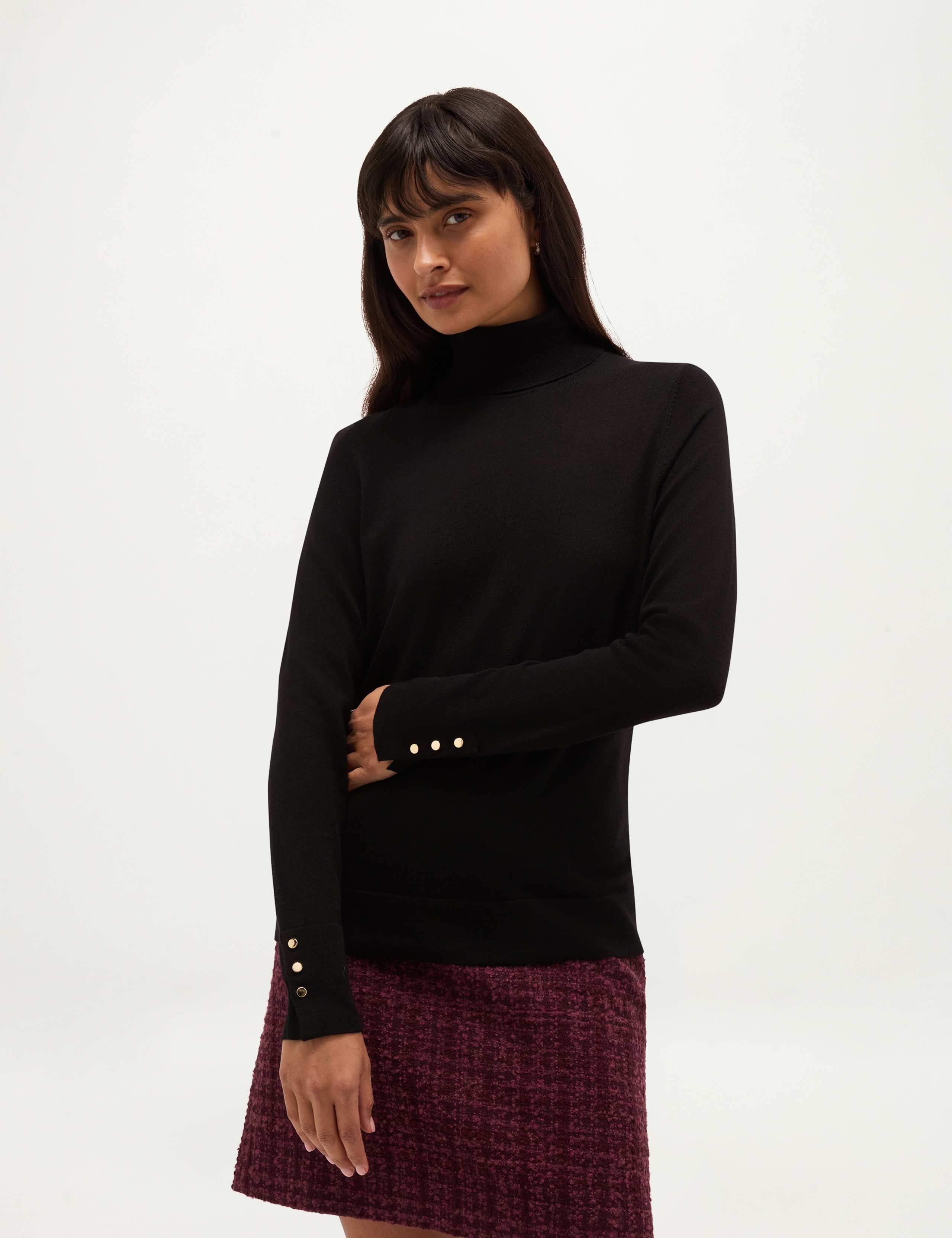 Pure Merino Wool Roll Neck Jumper