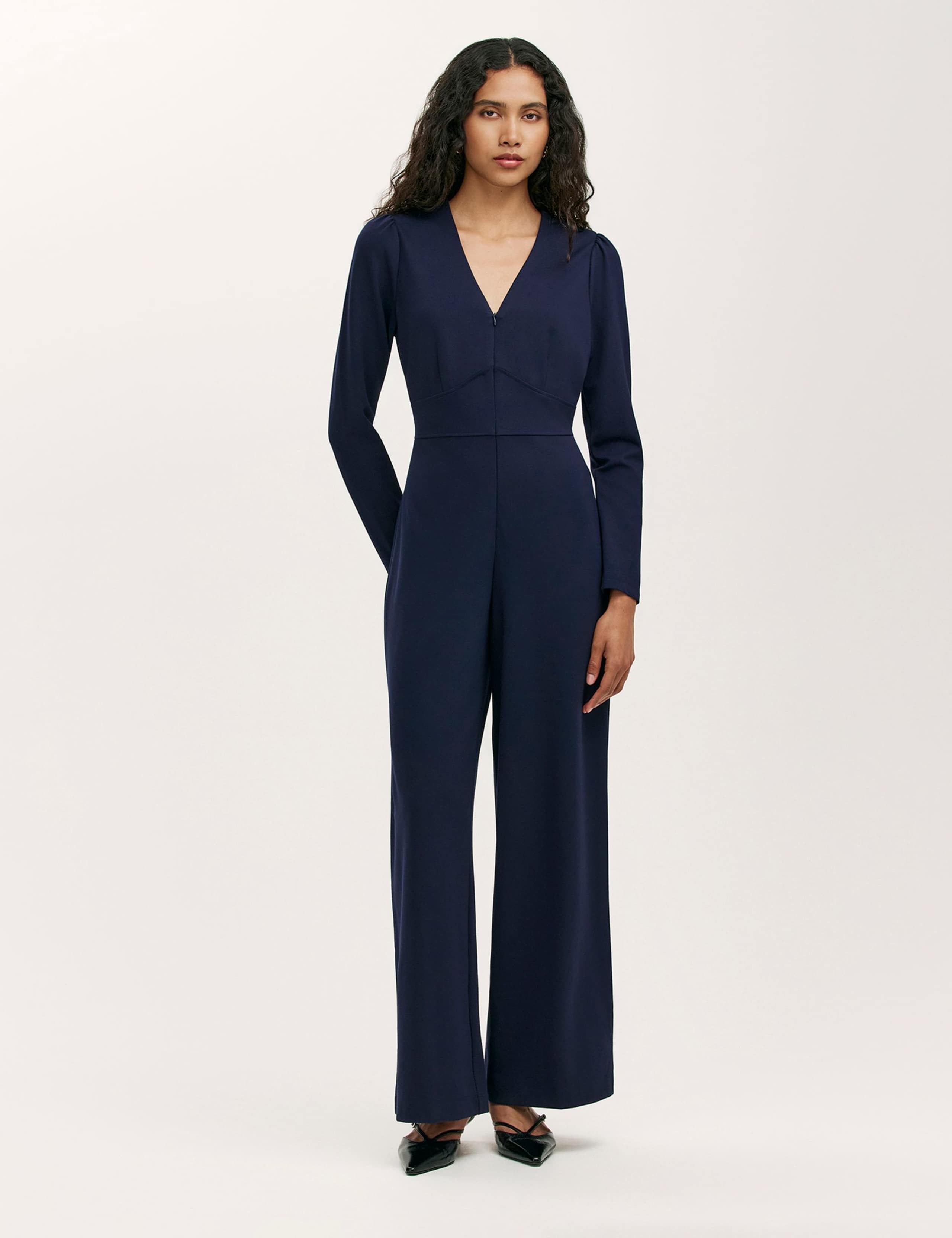 Jersey V-Neck Jumpsuit