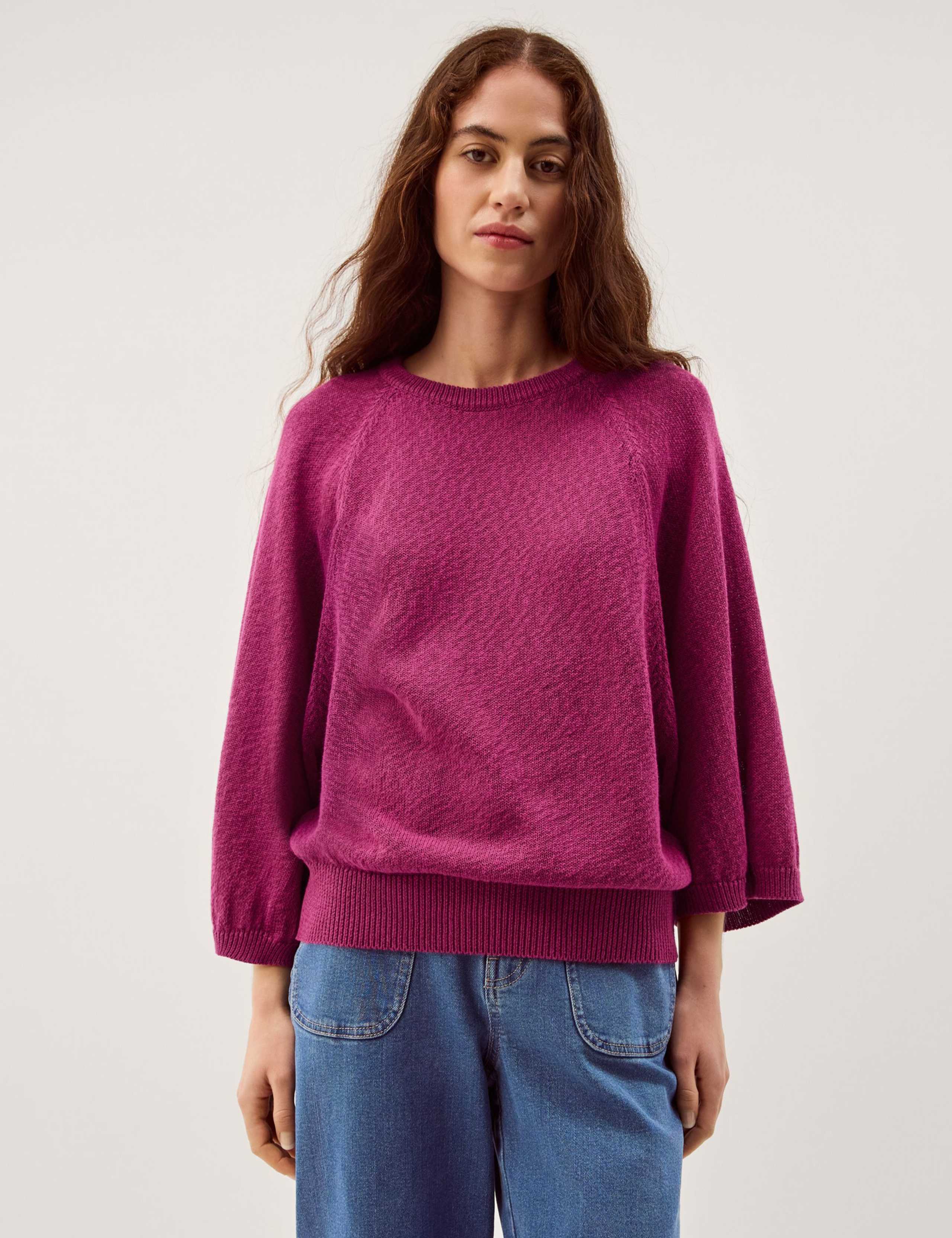 Cotton Rich Wide Sleeve Jumper