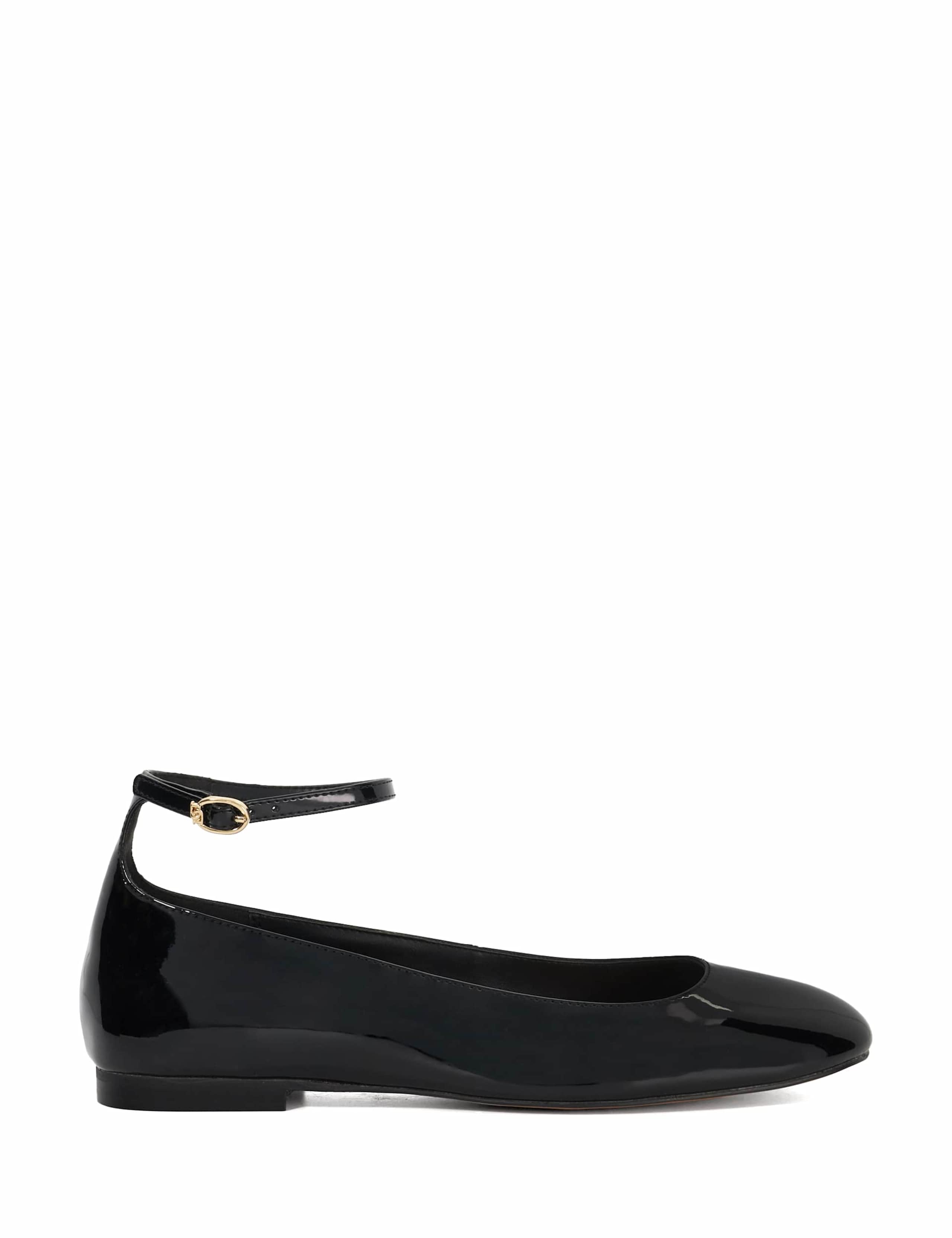 Patent Ankle Strap Flat Pumps