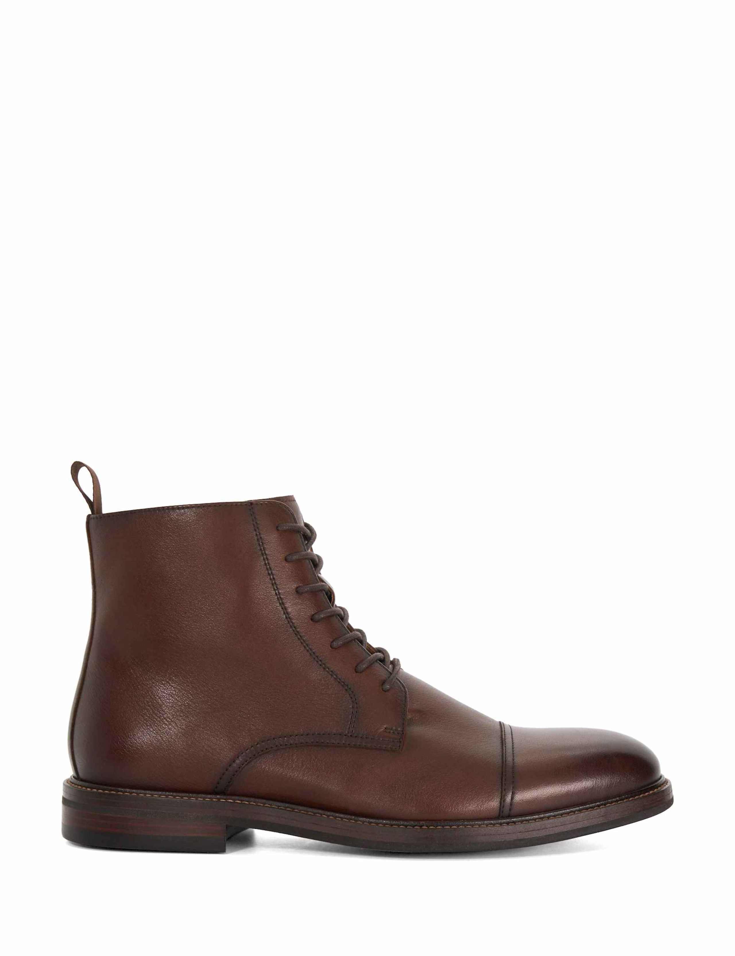 Leather Side Zip Casual Boots