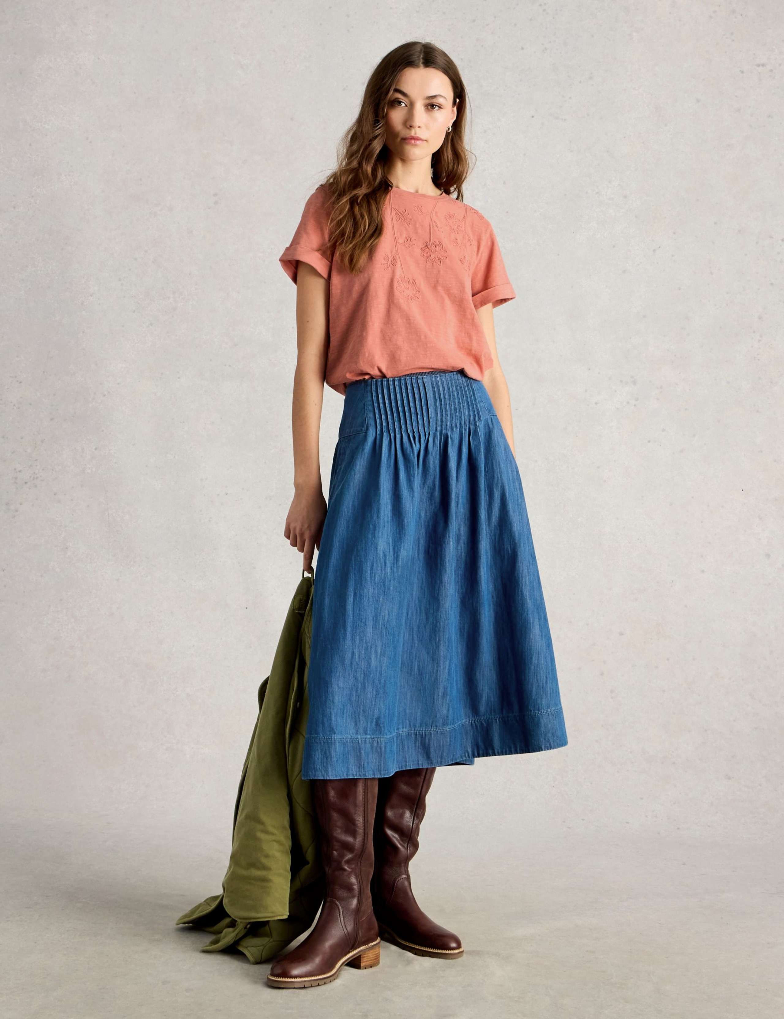 Pure Cotton Embroidered T-Shirt