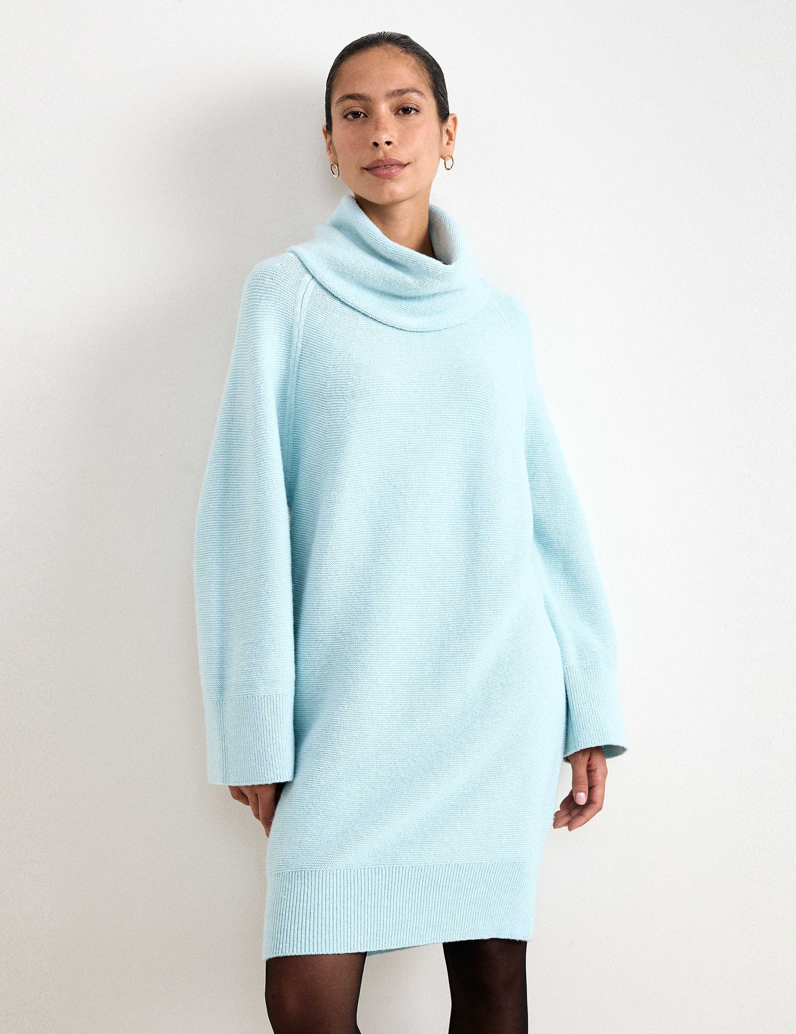 High Neck Mini Jumper Dress