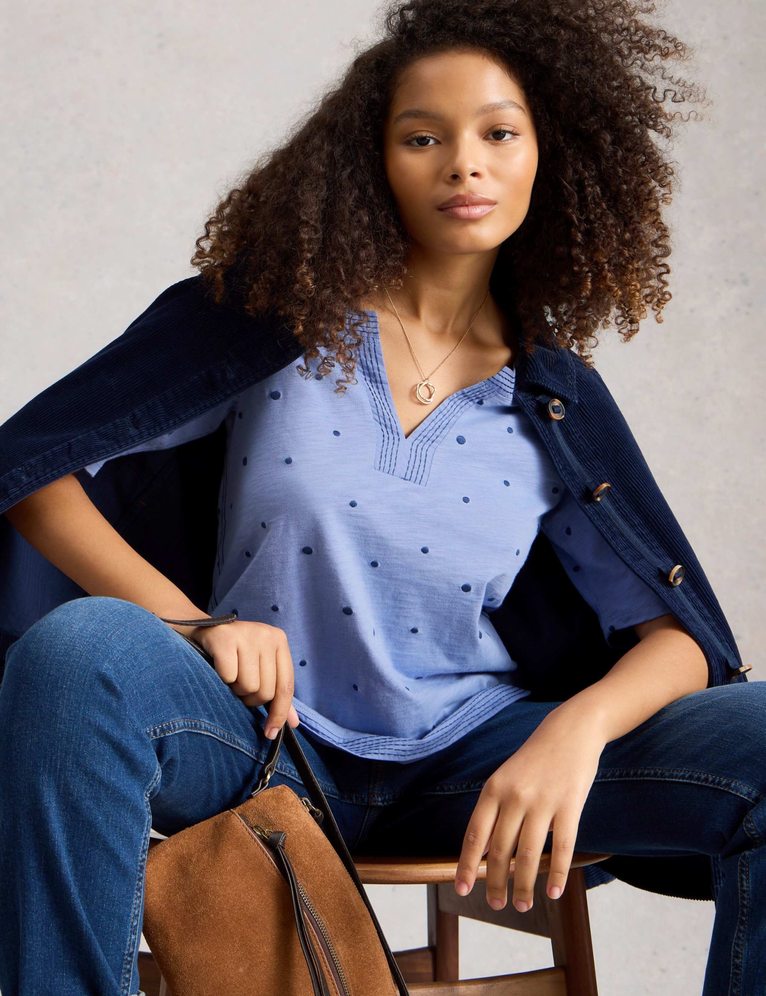 Pure Cotton Embroidered Top