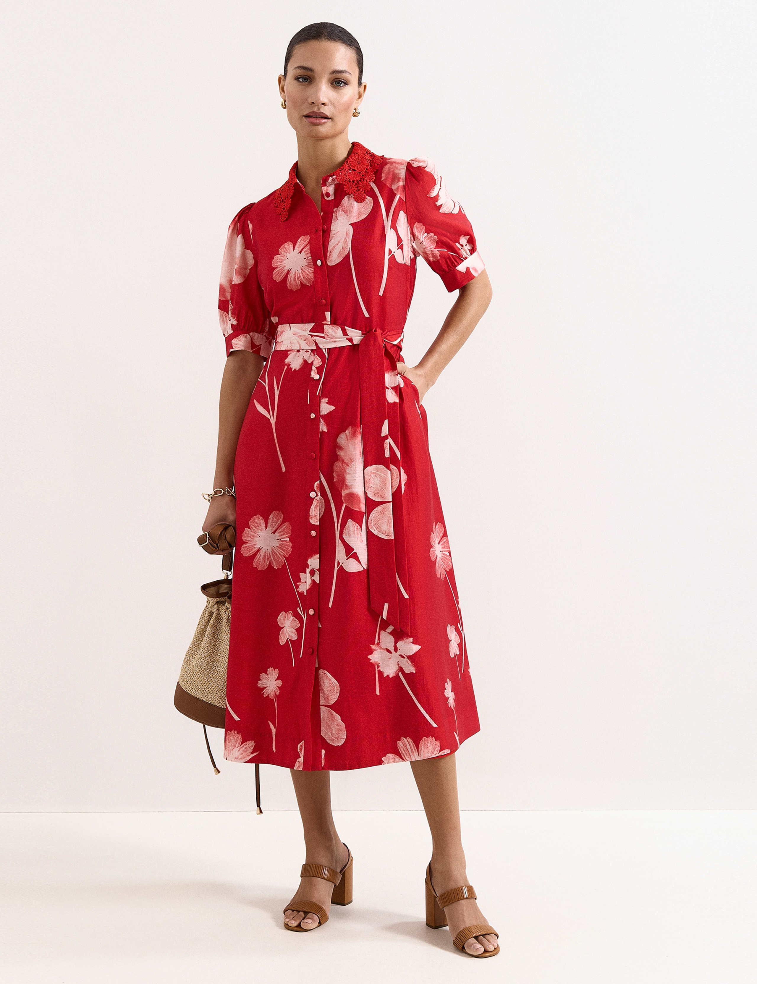 Floral Midi Skater Dress