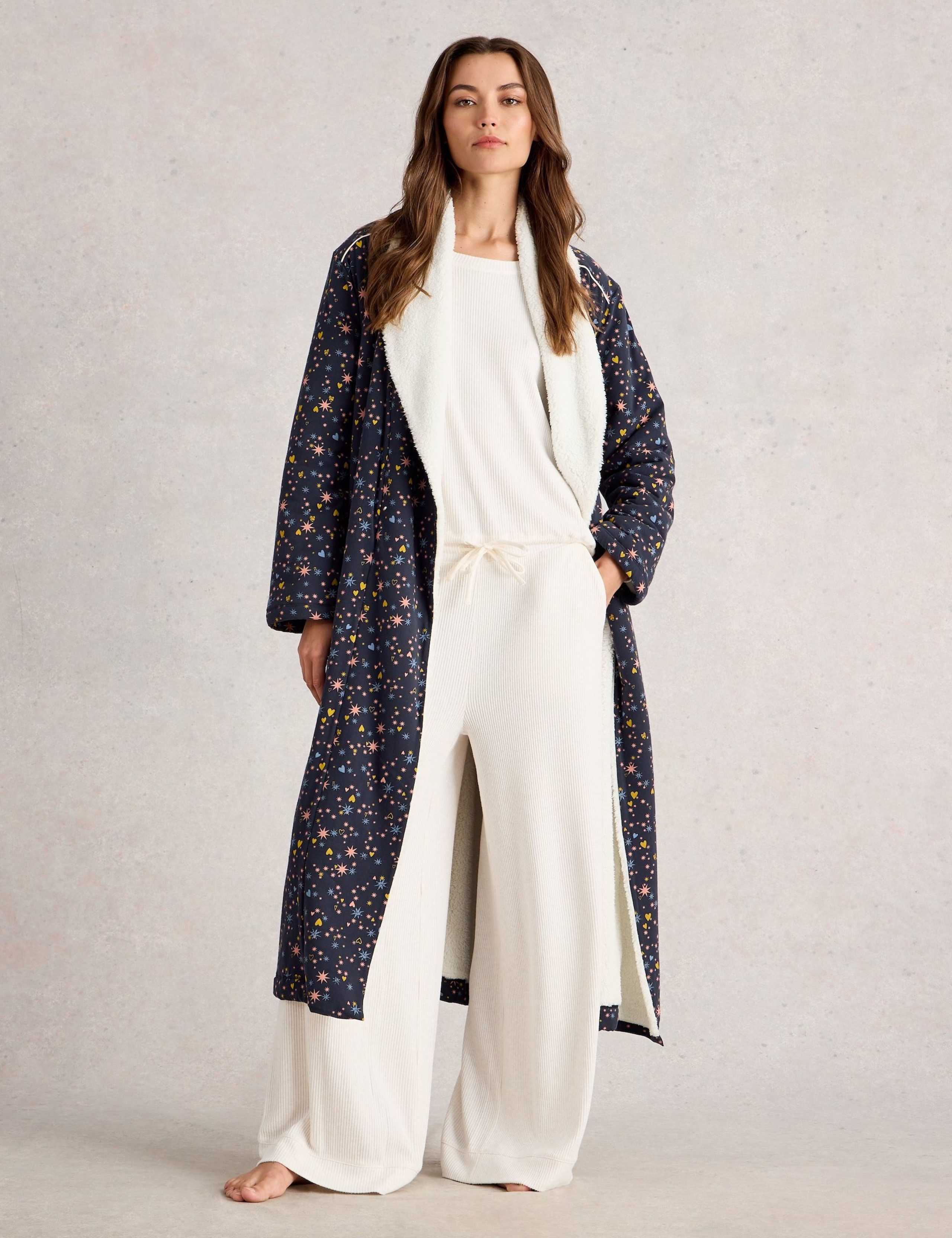 Cotton Rich Star Print Dressing Gown