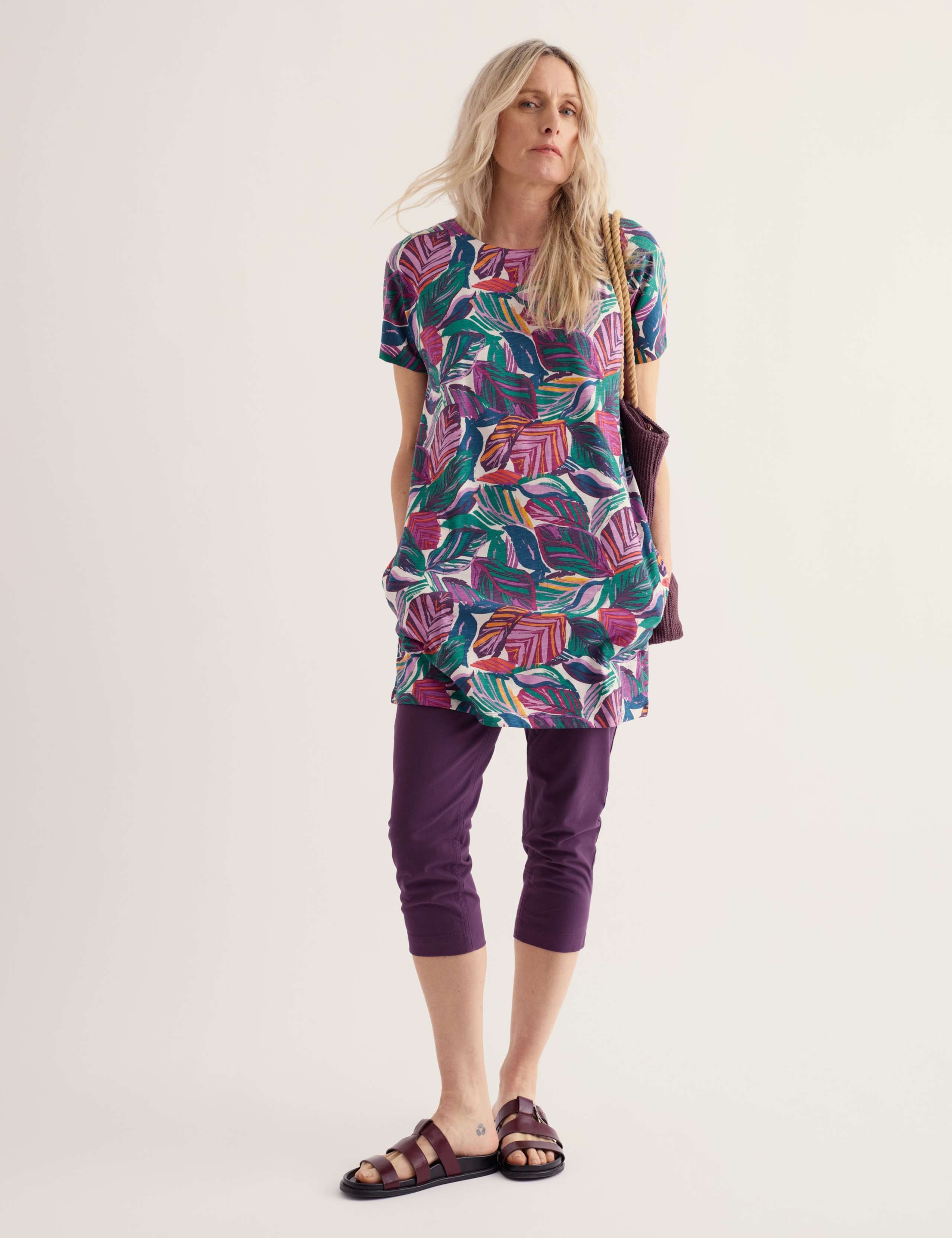 Pure Cotton Printed Round Neck Tunic