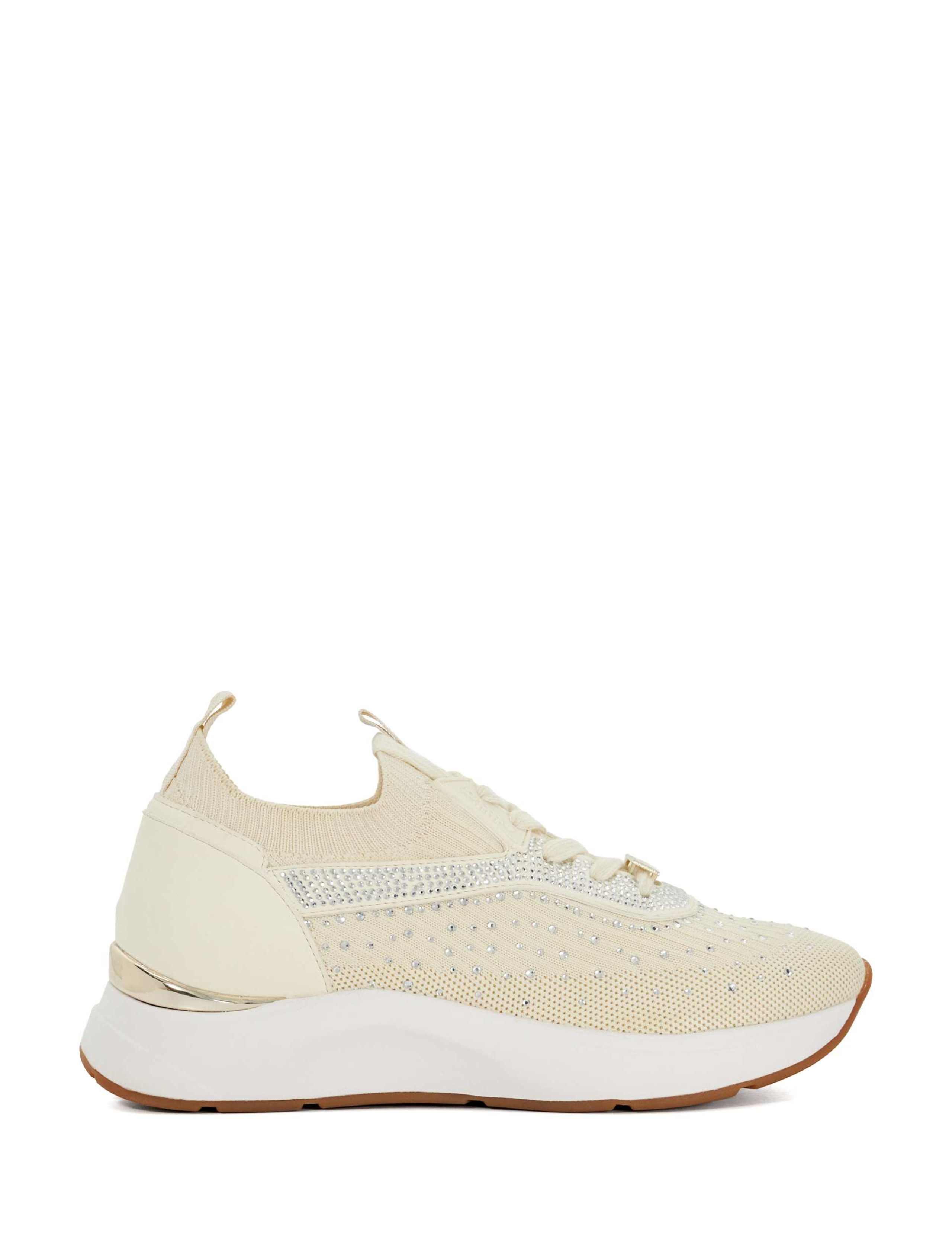 Lace Up Embellished Trainers