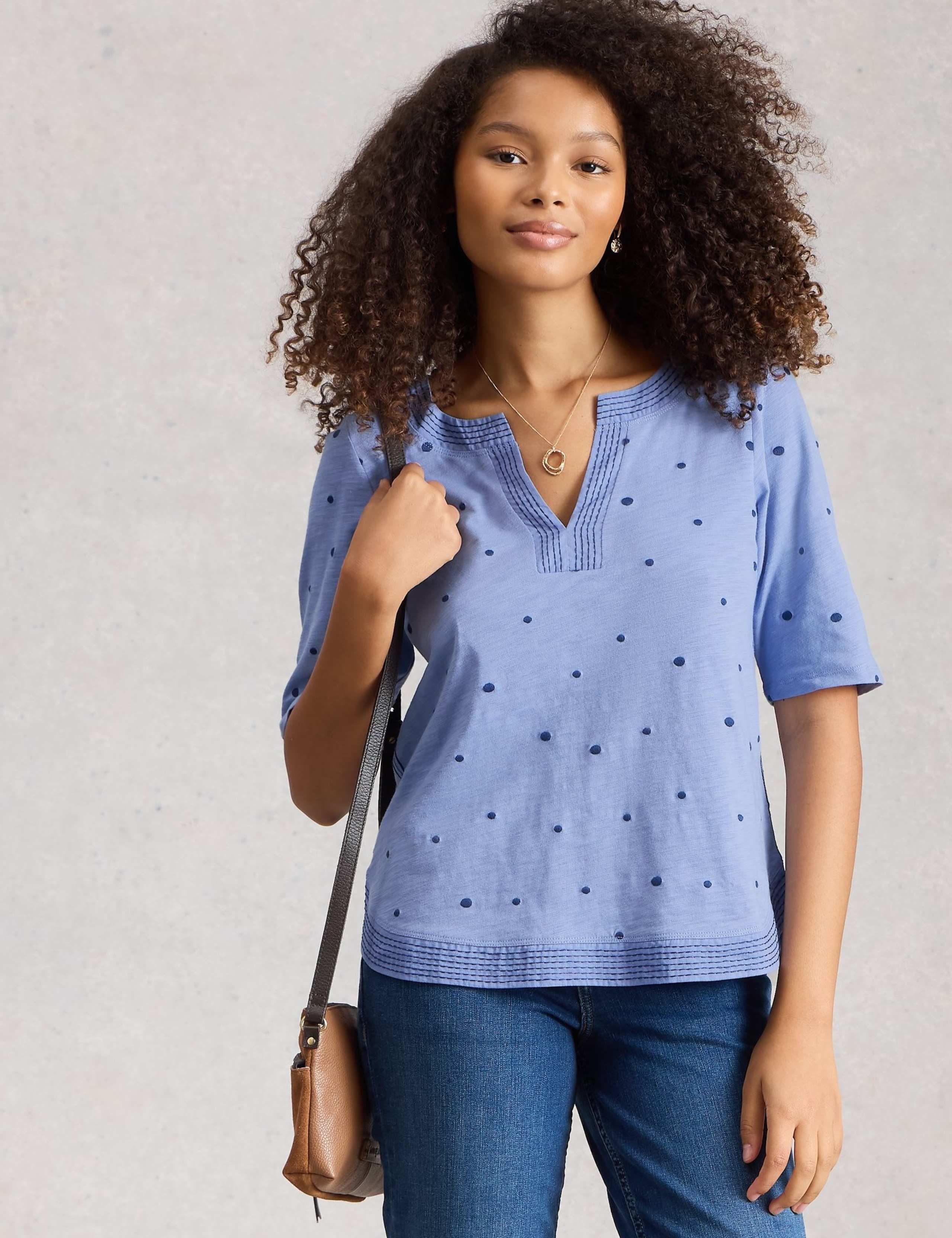 Pure Cotton Embroidered T-Shirt