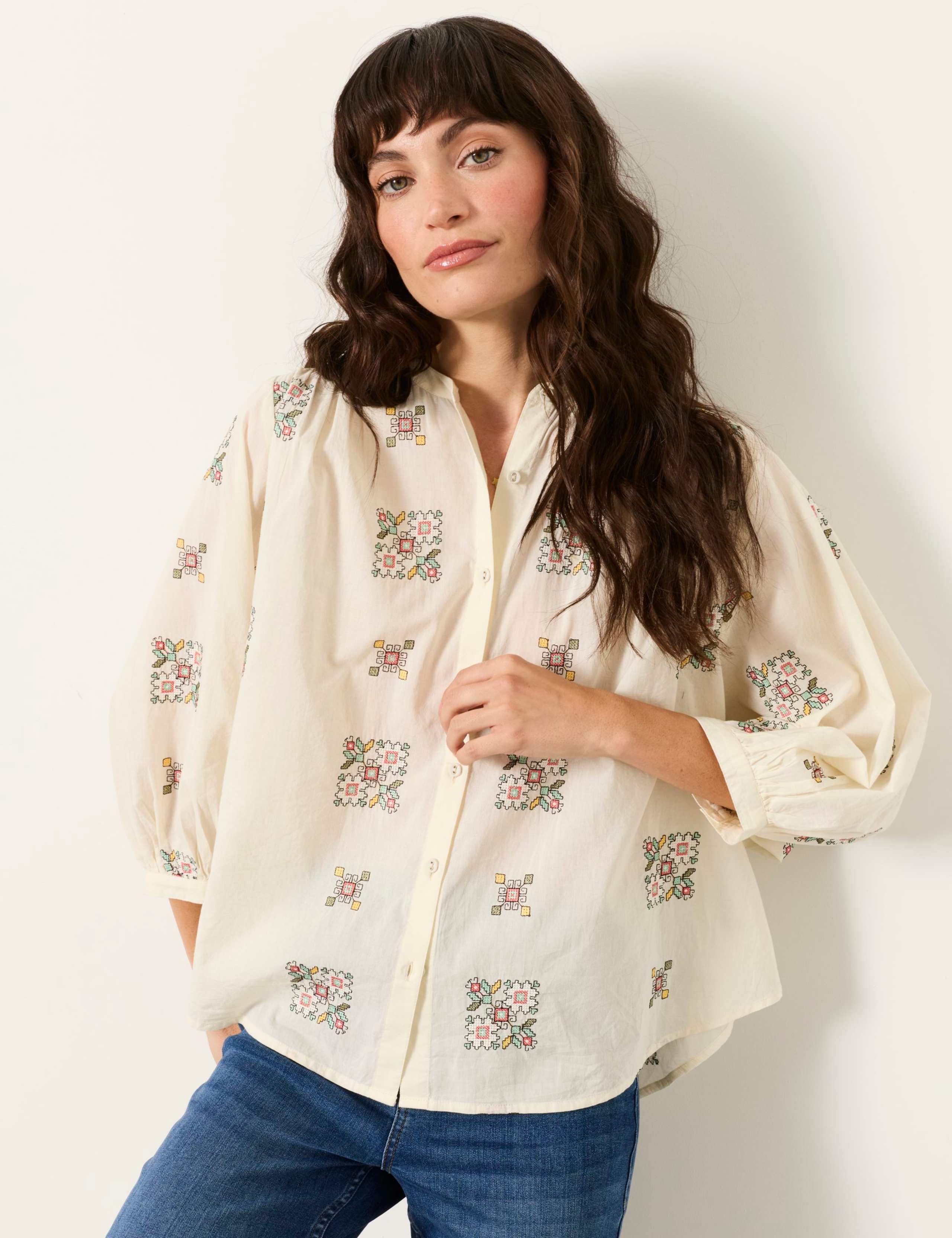 Pure Cotton Embroidery Blouse