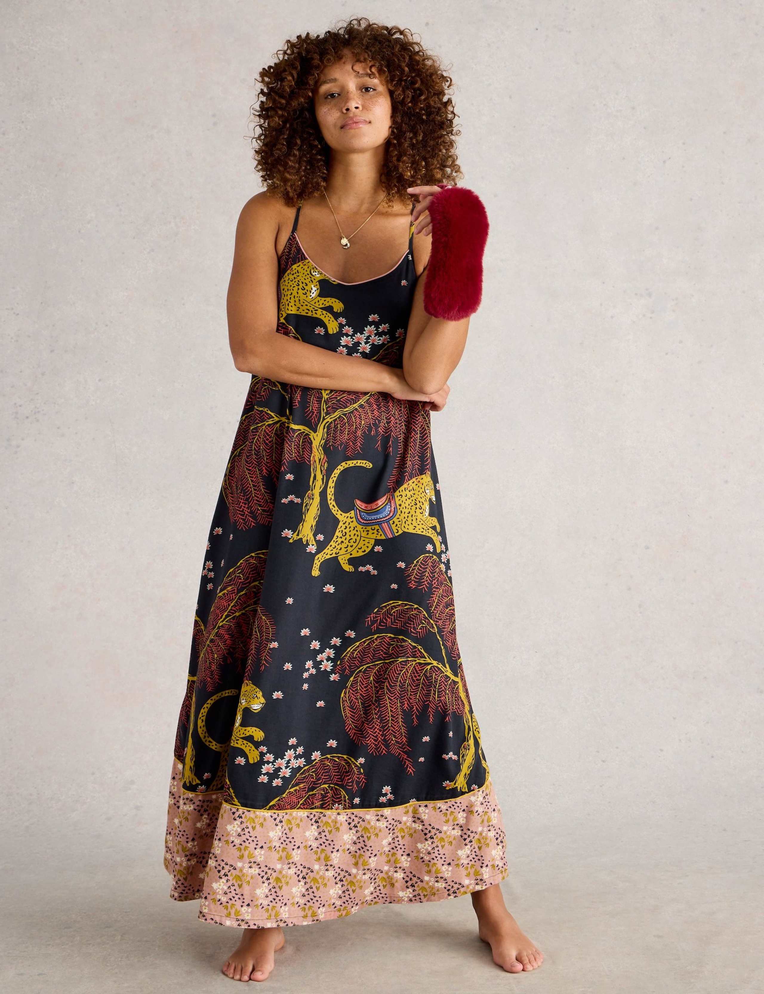 Cotton Rich Printed Strappy Nightdress