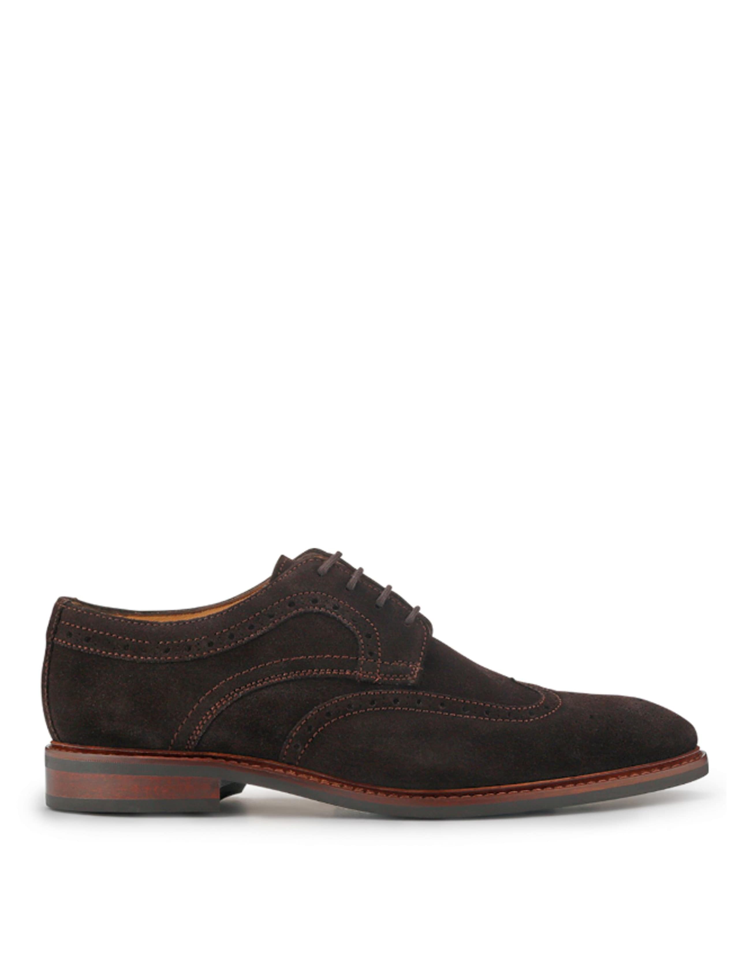 Suede Brogue Derby Shoes