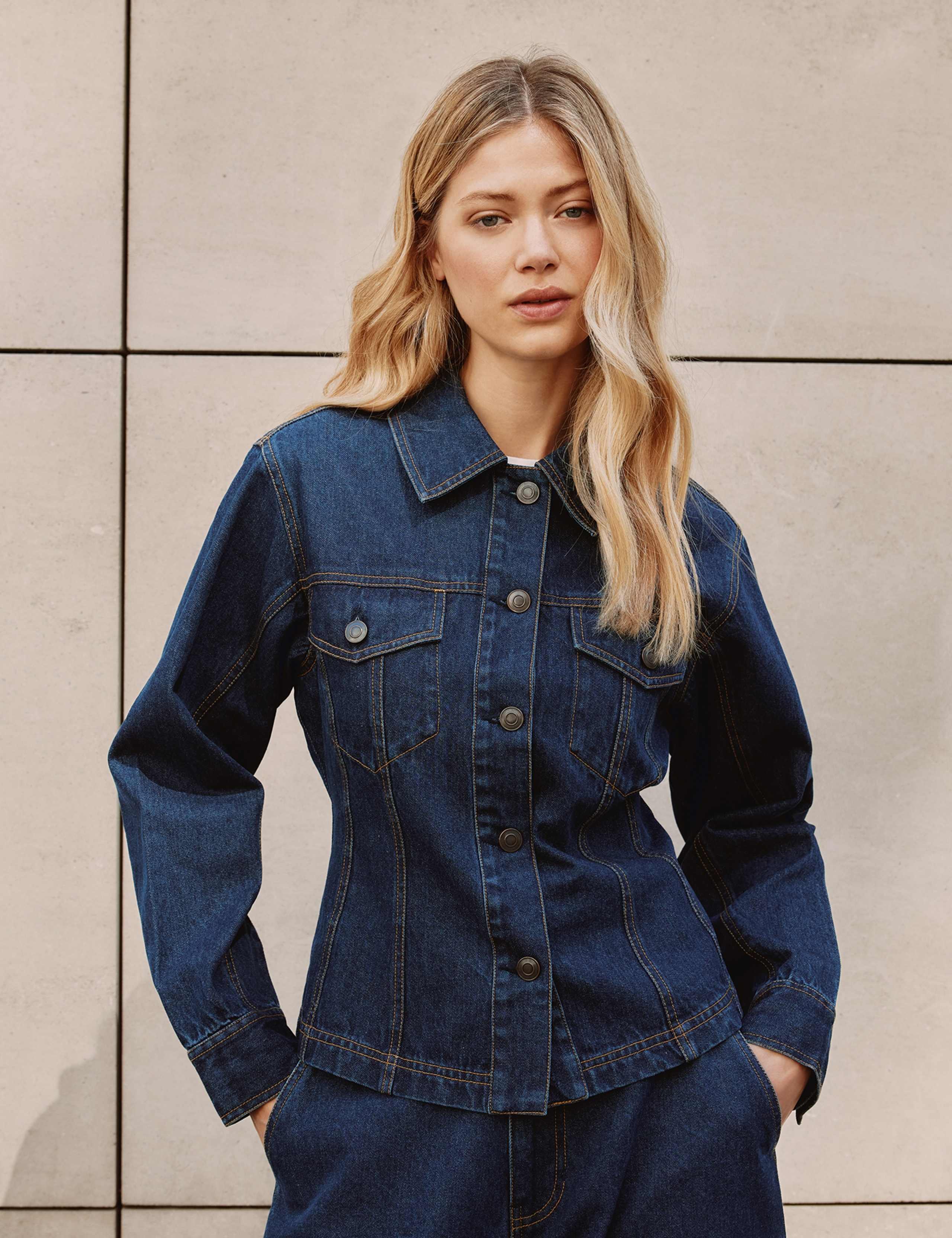 Denim Collared Jacket