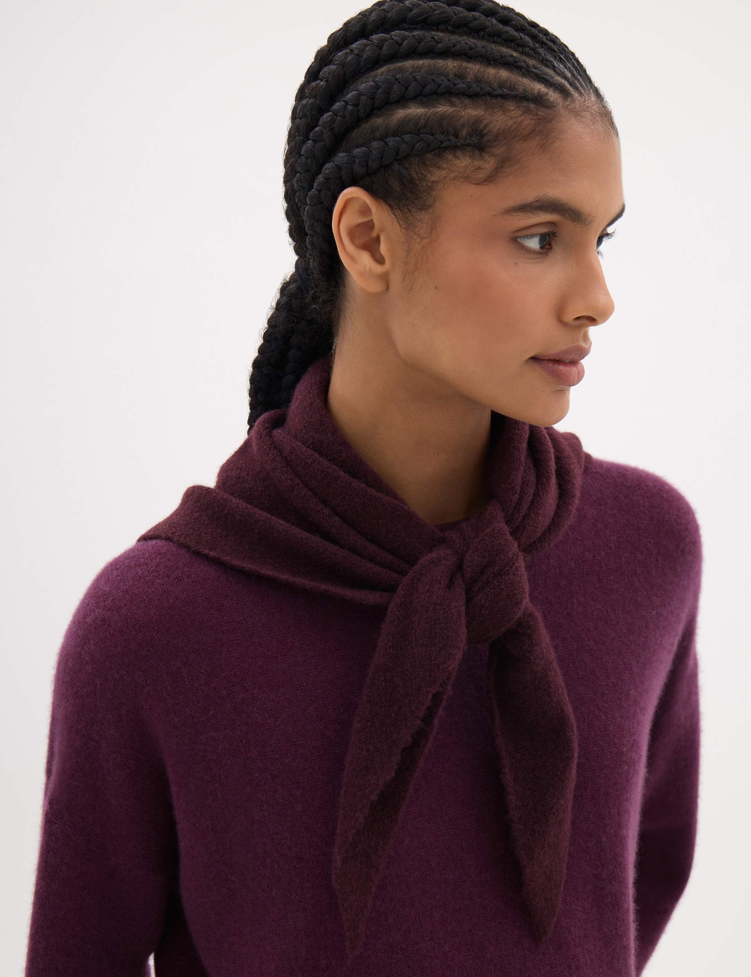 Wool Blend Textured Scarf