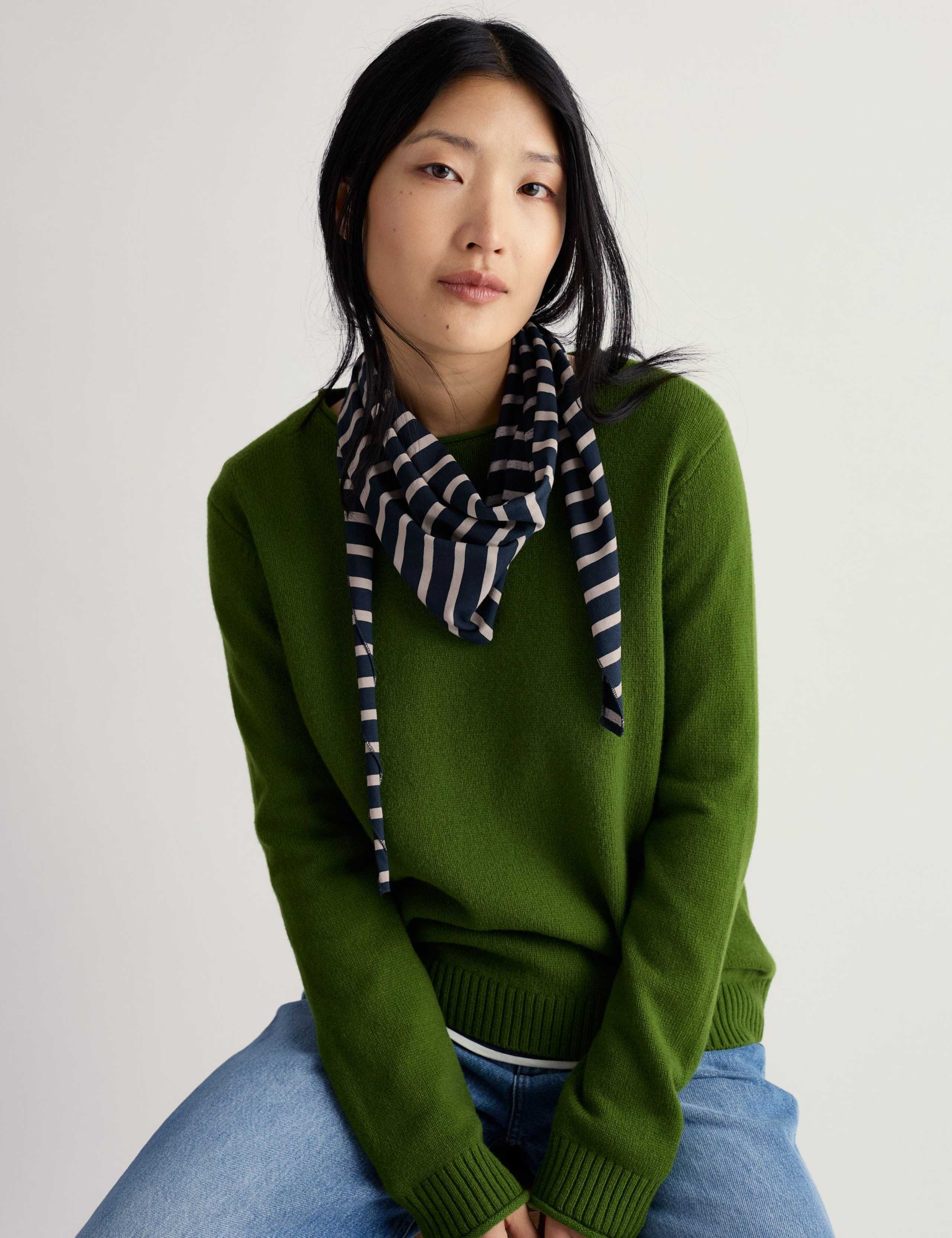 Cotton Rich Striped Scarf