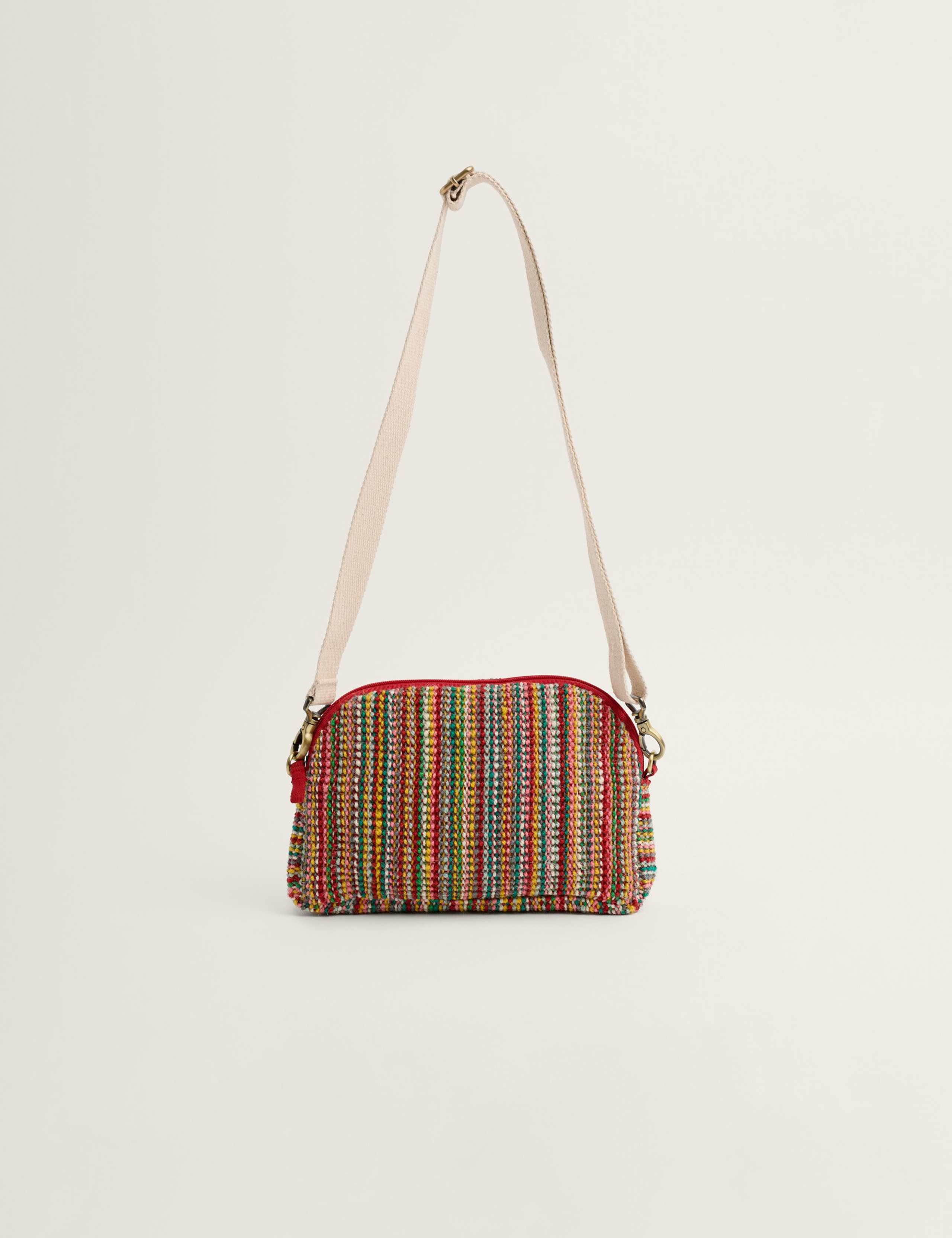 Jute Striped Cross Body Bag