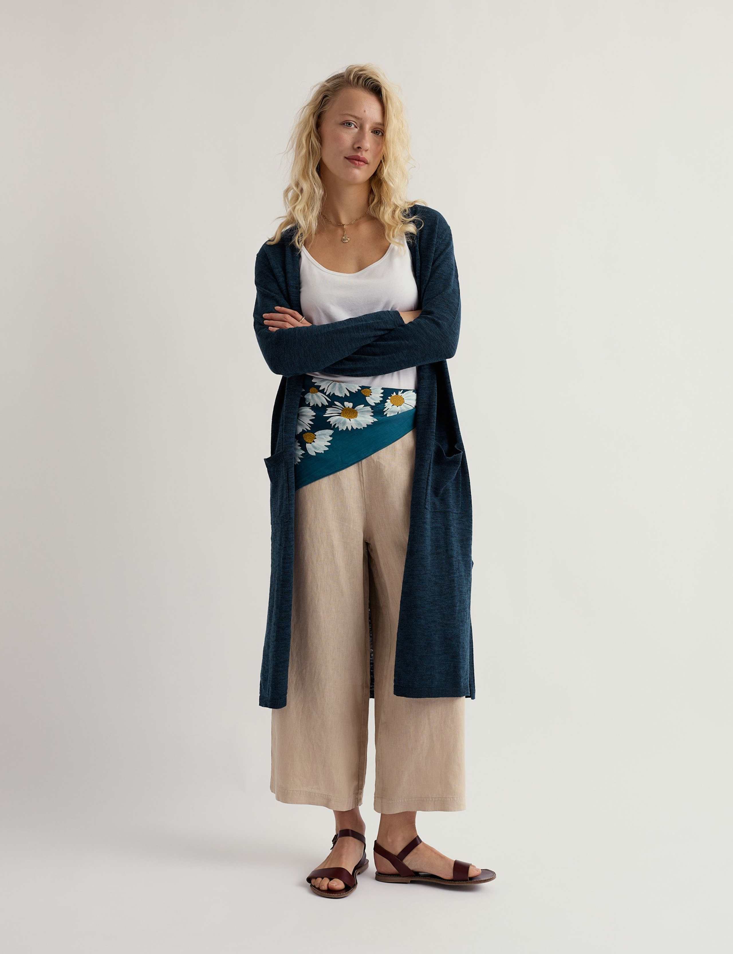 Cotton Rich Relaxed Longline Cardigan