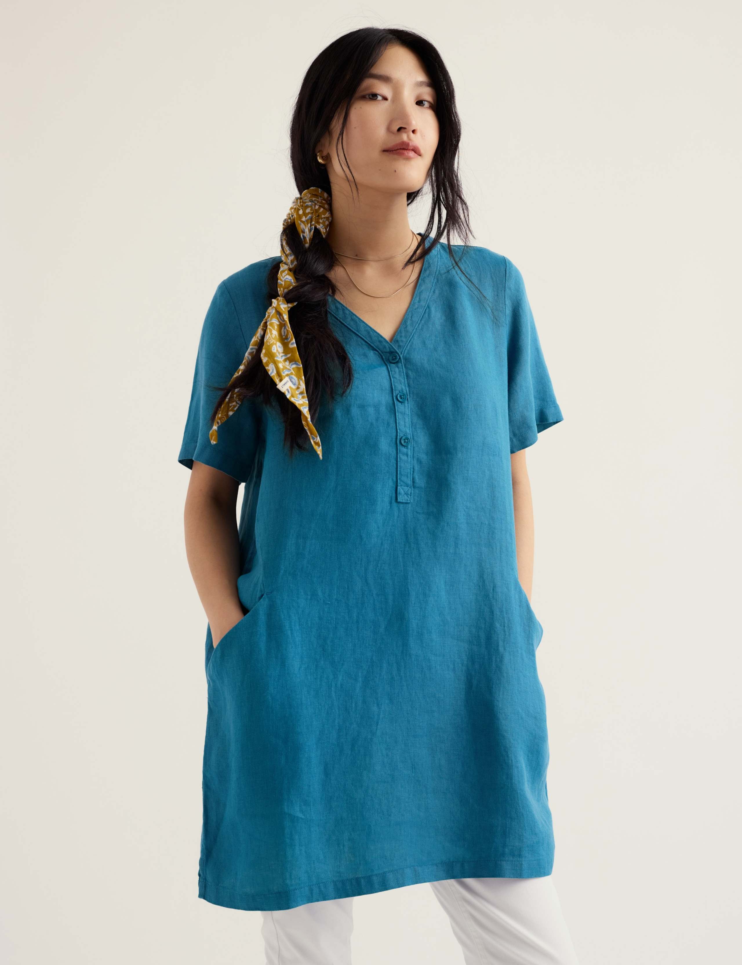 Pure Linen V-Neck Tunic