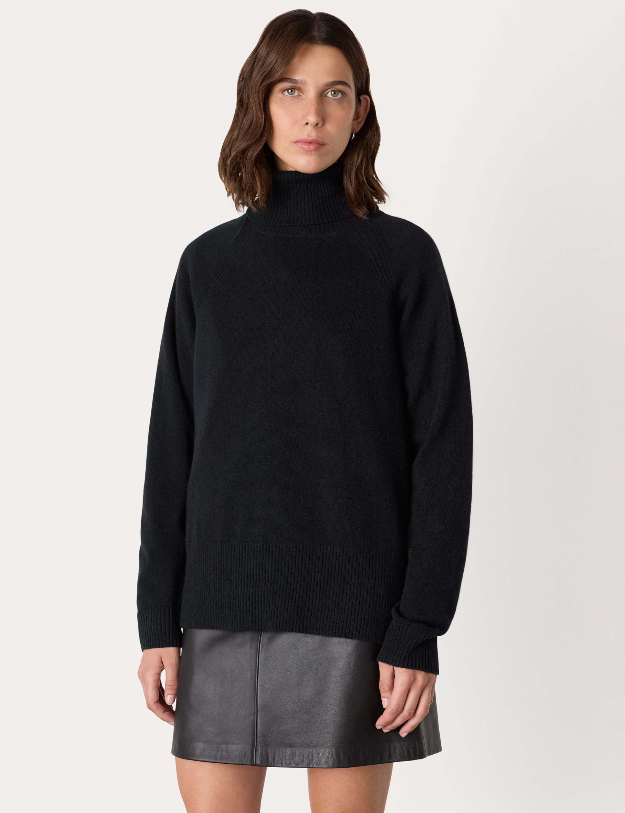 Pure Cashmere Roll Neck Jumper