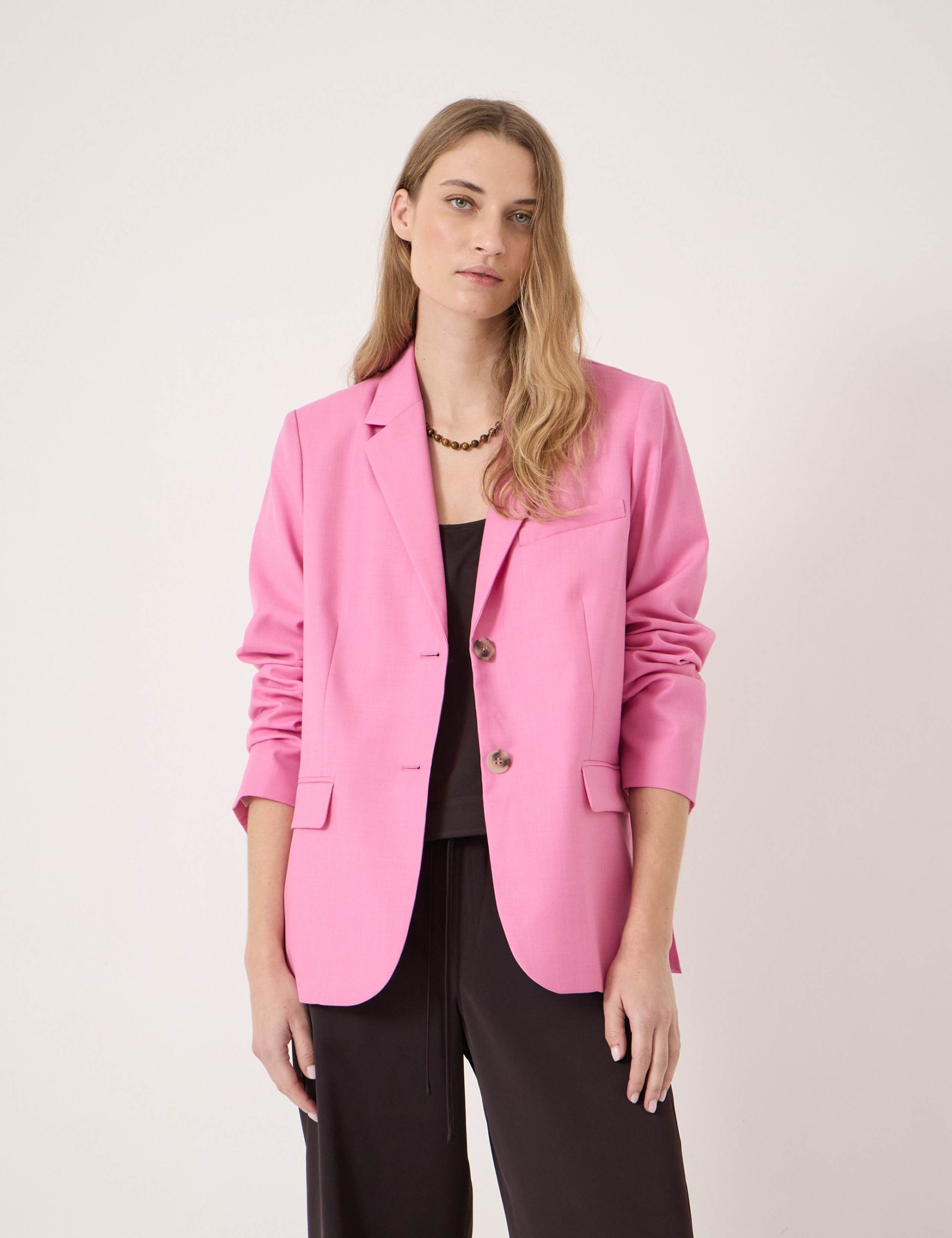 Wool Blend Relaxed Blazer