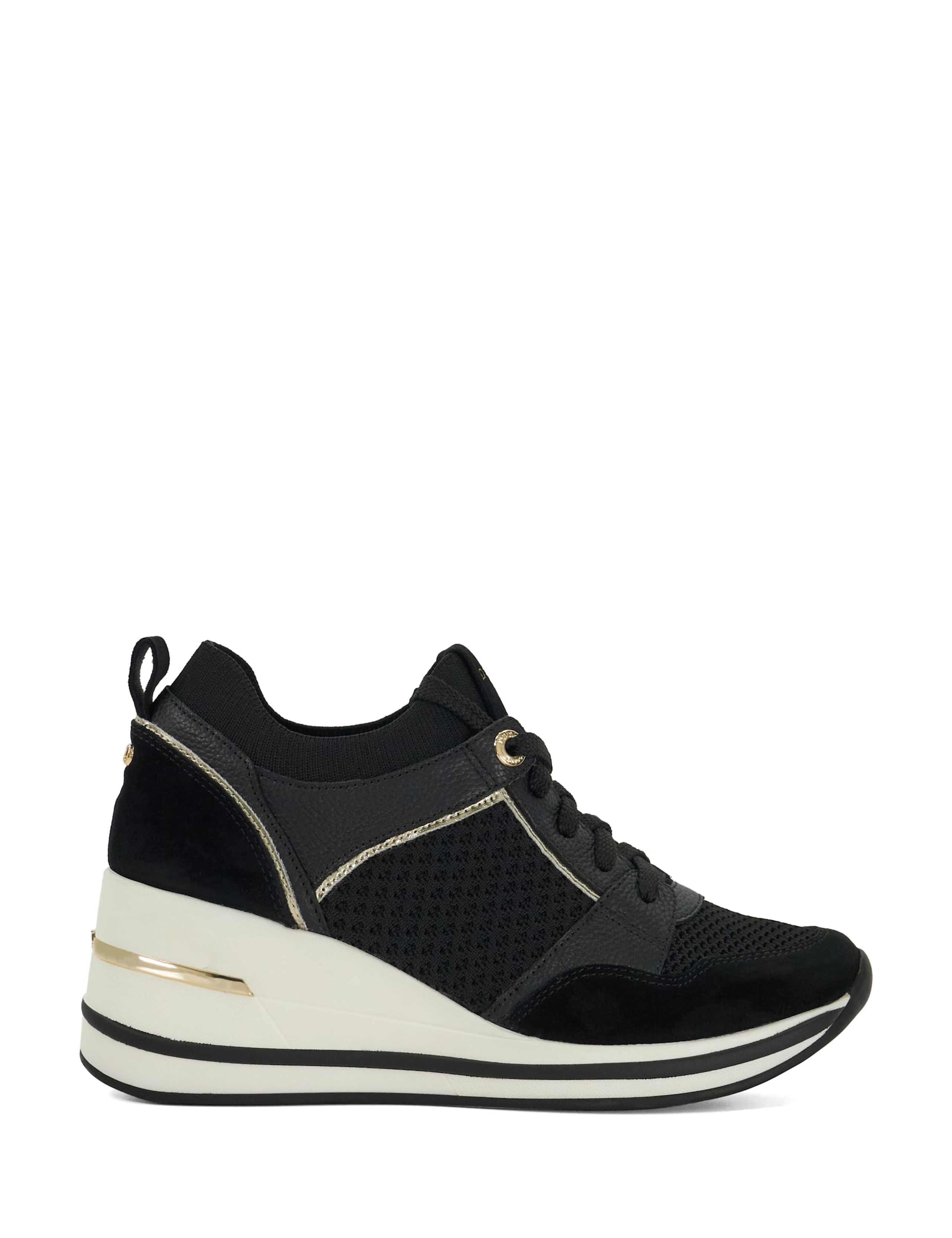 Lace-Up Wedge Trainers