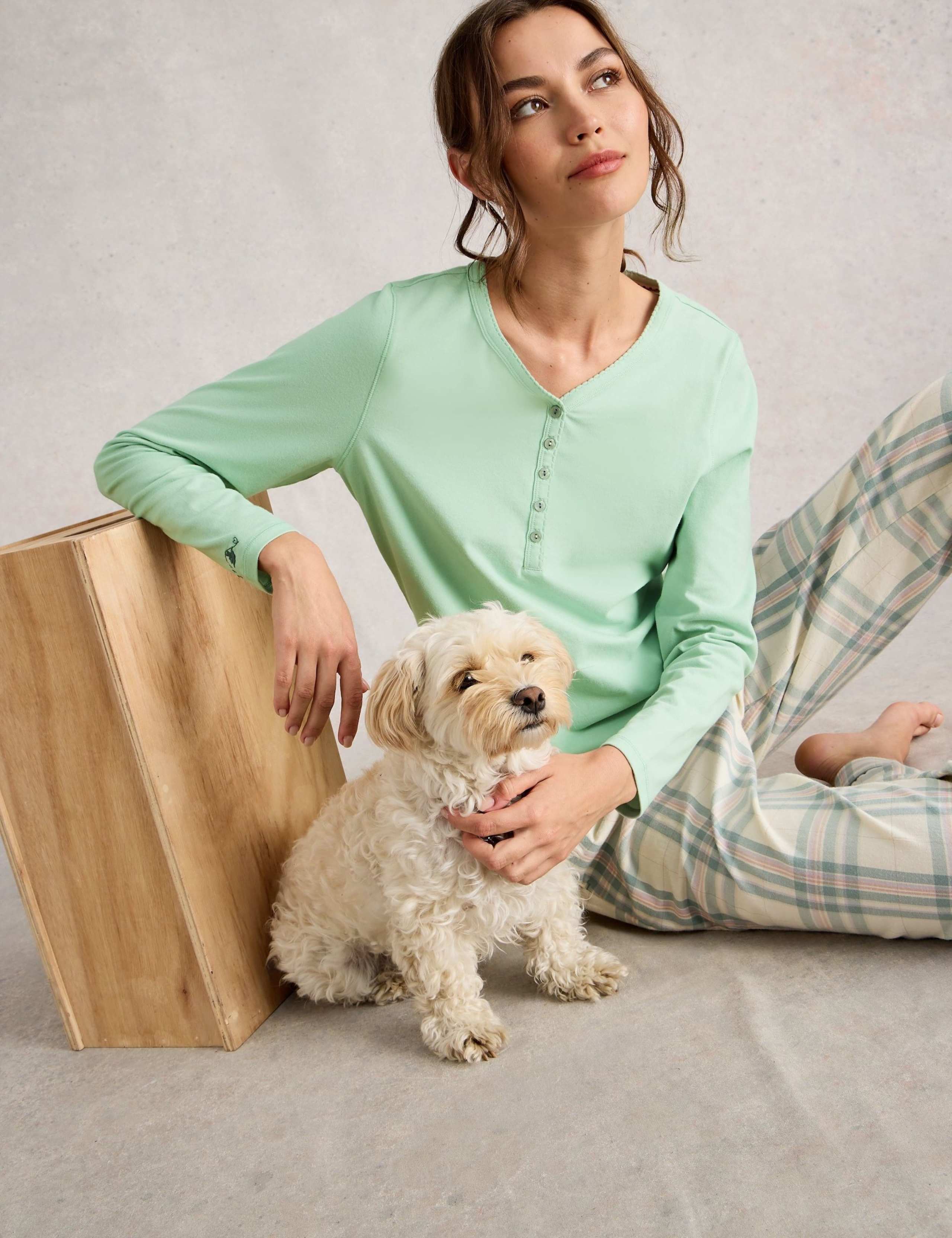 Cotton Rich Henley Pyjama Top