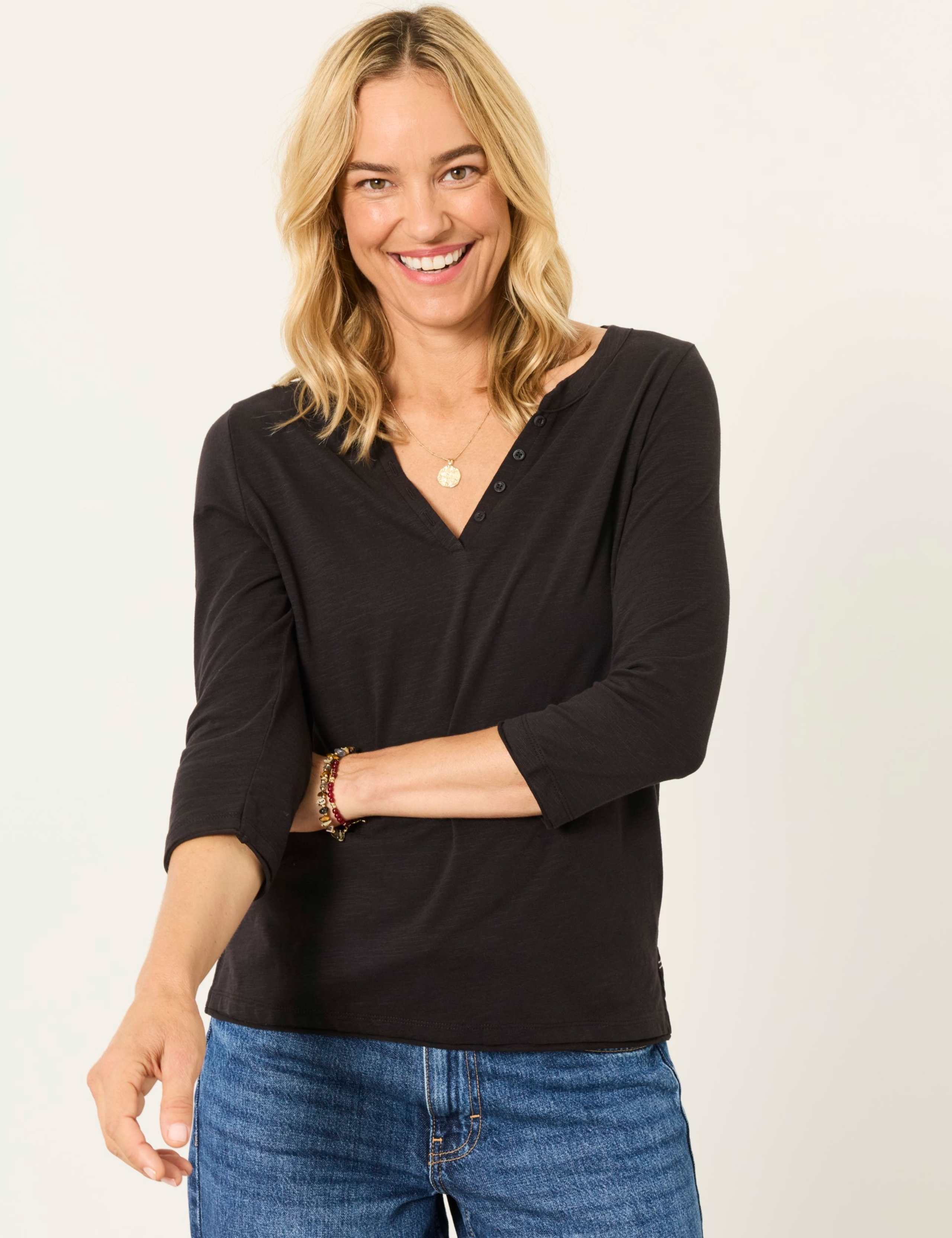 Pure Cotton V-Neck T-Shirt