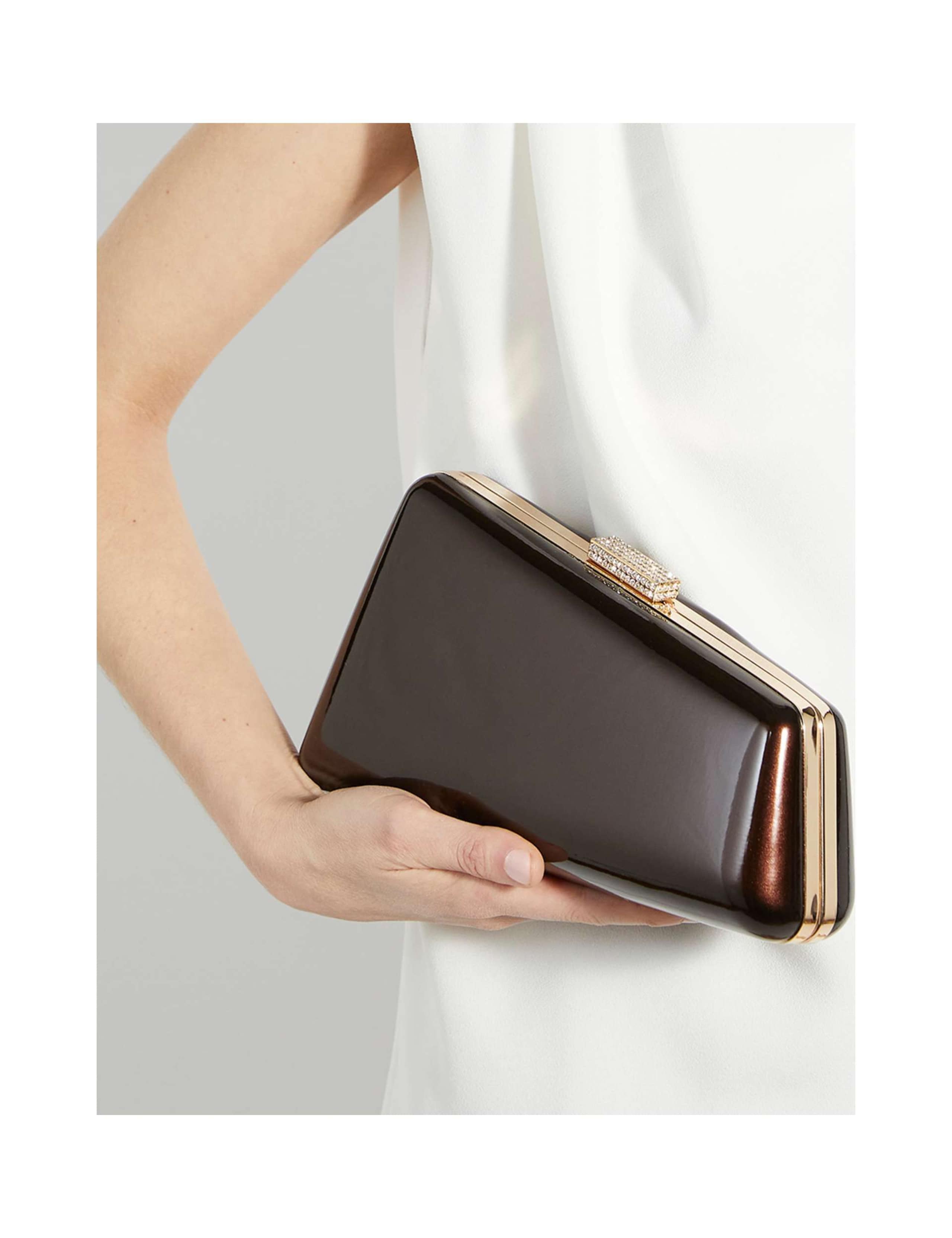 Embellished Asymmetric Angular Clutch Bag