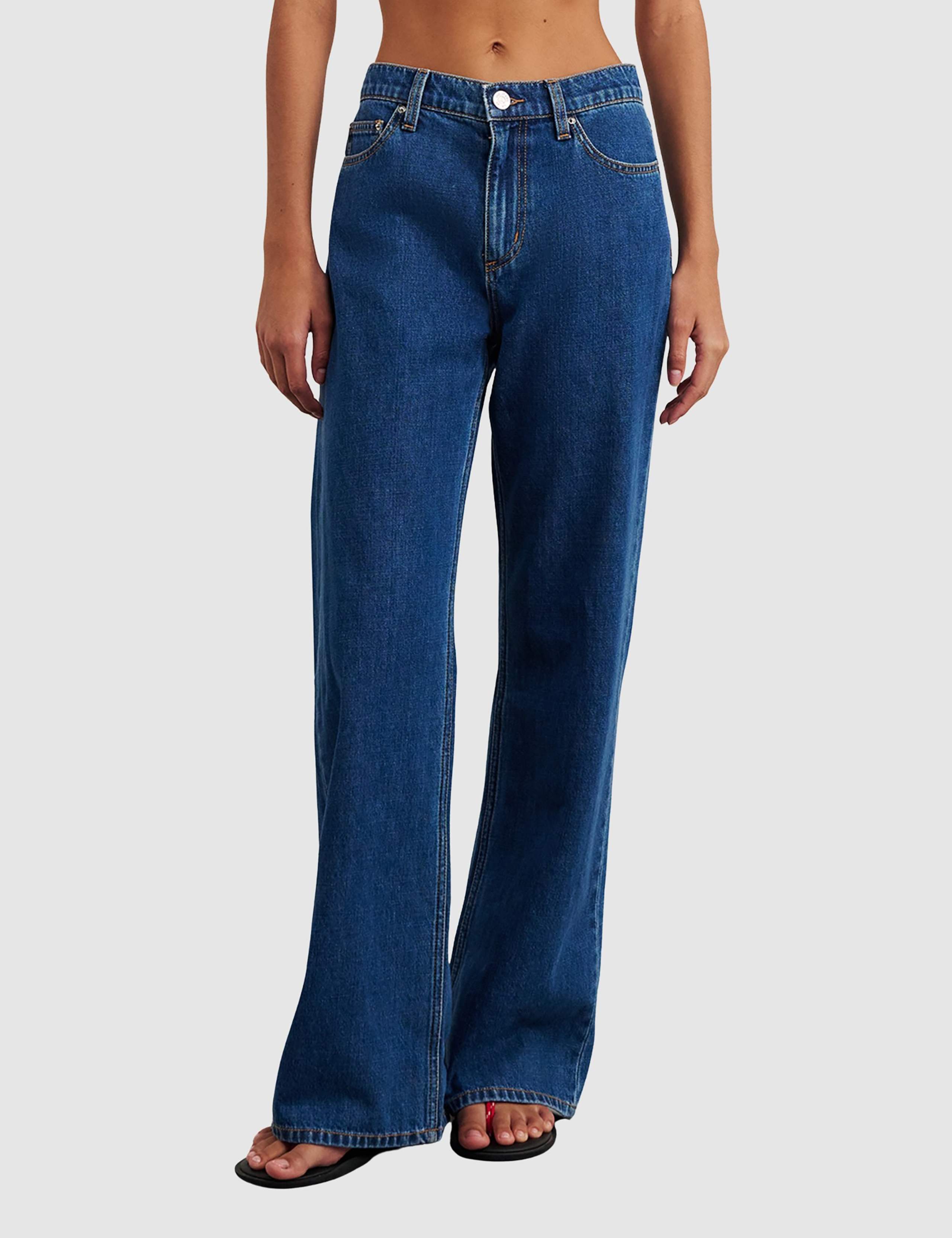 Relaxed Mid Rise Slouchy Wide Leg Jeans