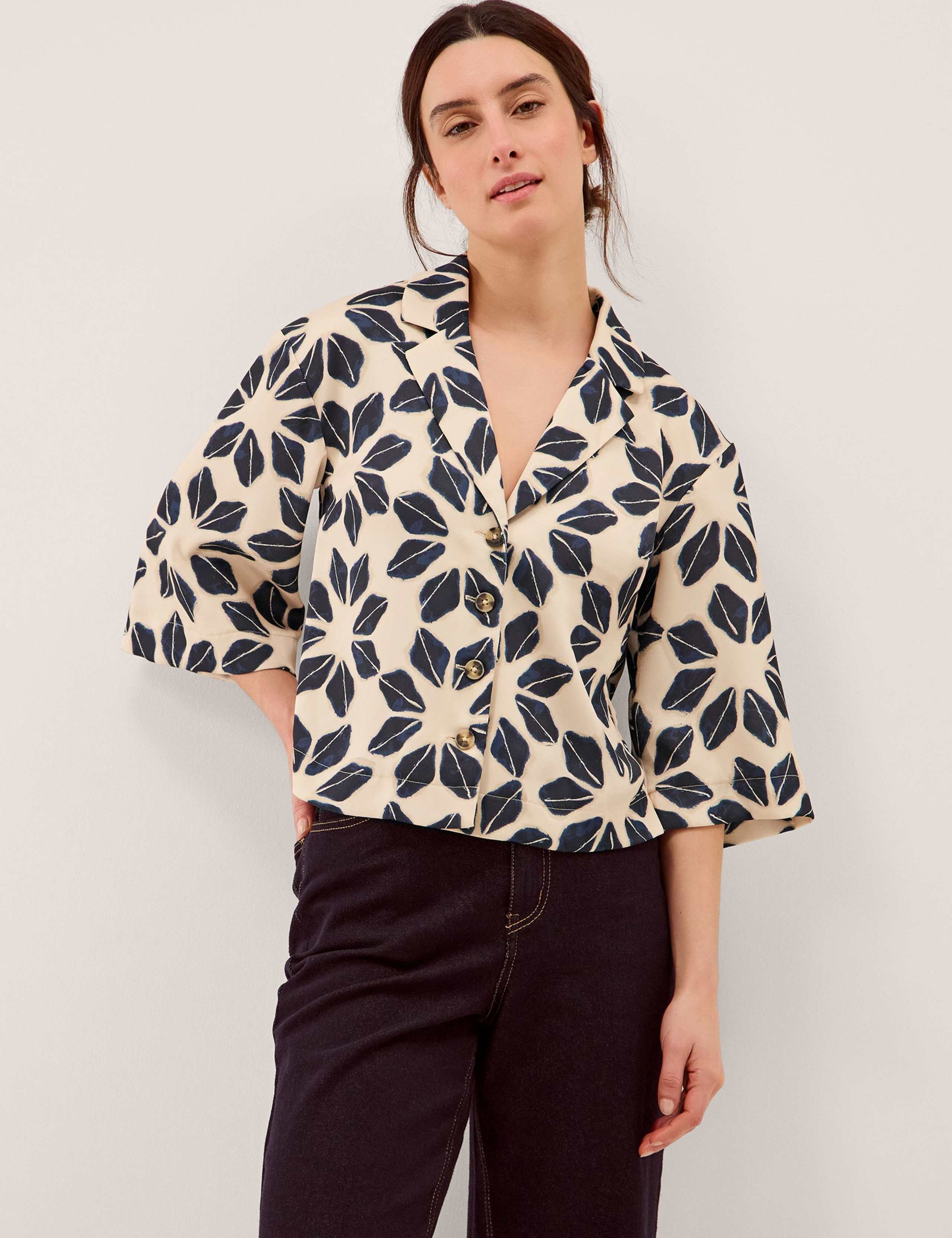 Floral Revere Collar Shirt