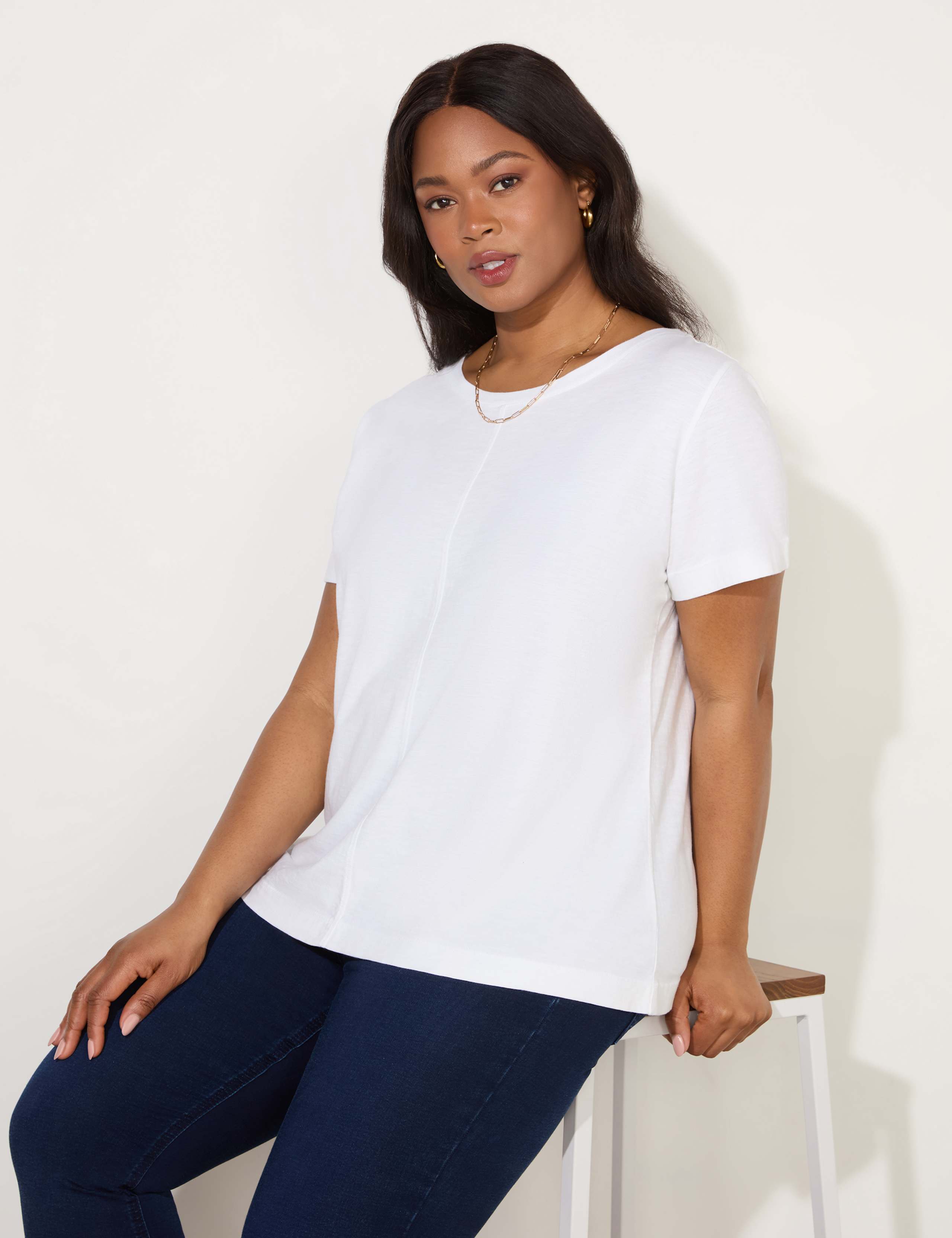 Pure Cotton Round Neck T-Shirt