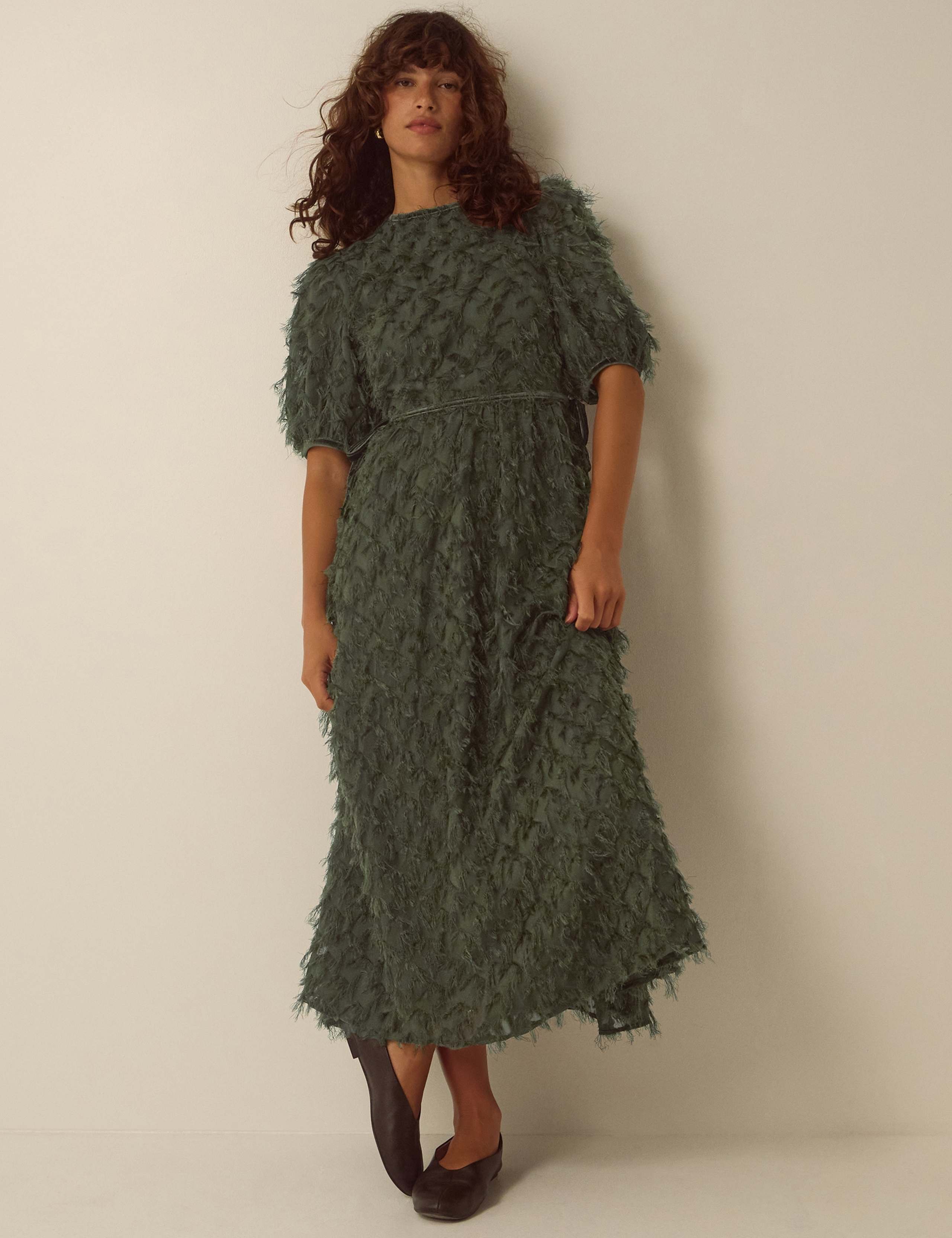 Fringed Midi Dress