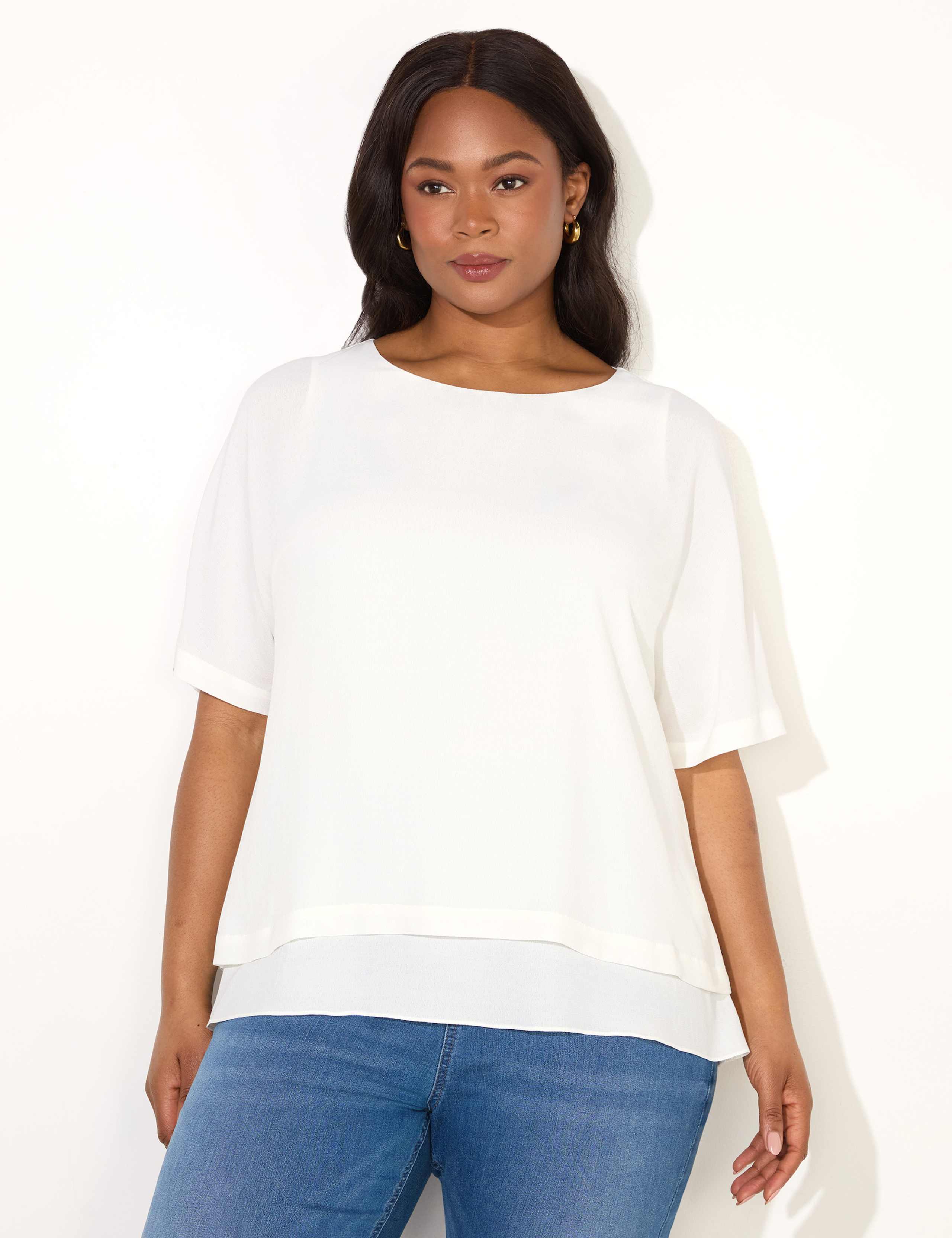Woven Overlay Top