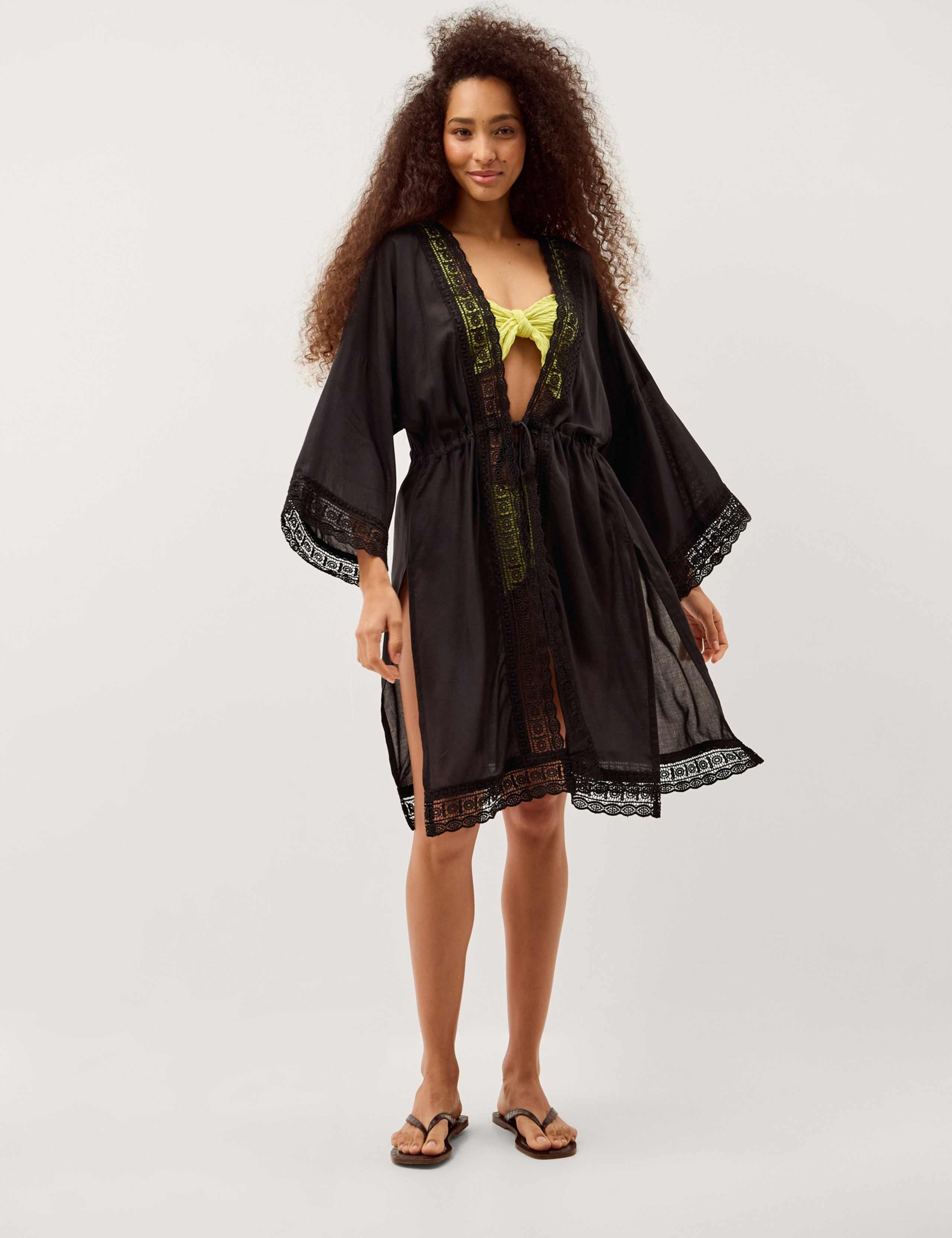 Sheer Mini Cover Up Kaftan