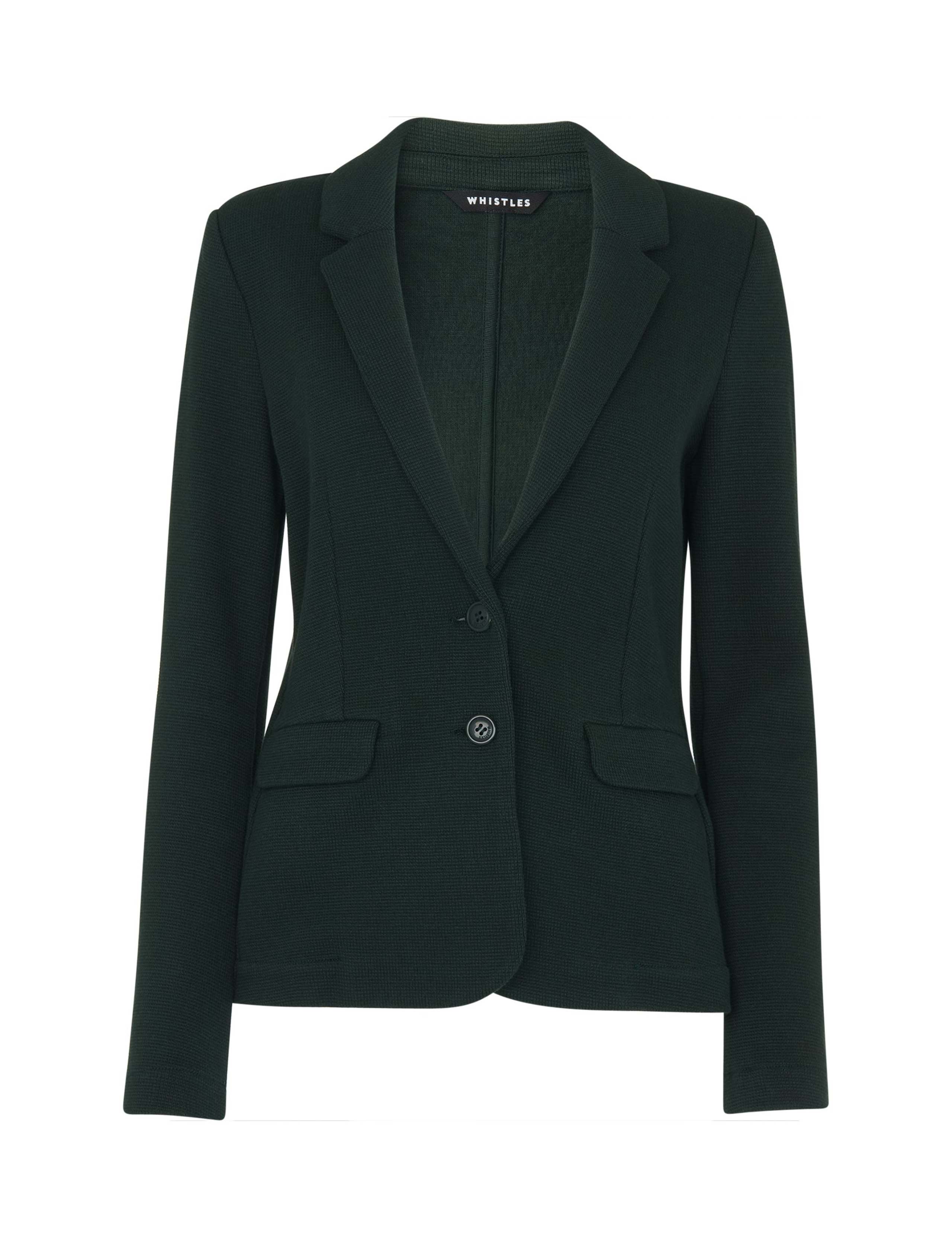 Pure Cotton Jersey Textured Blazer