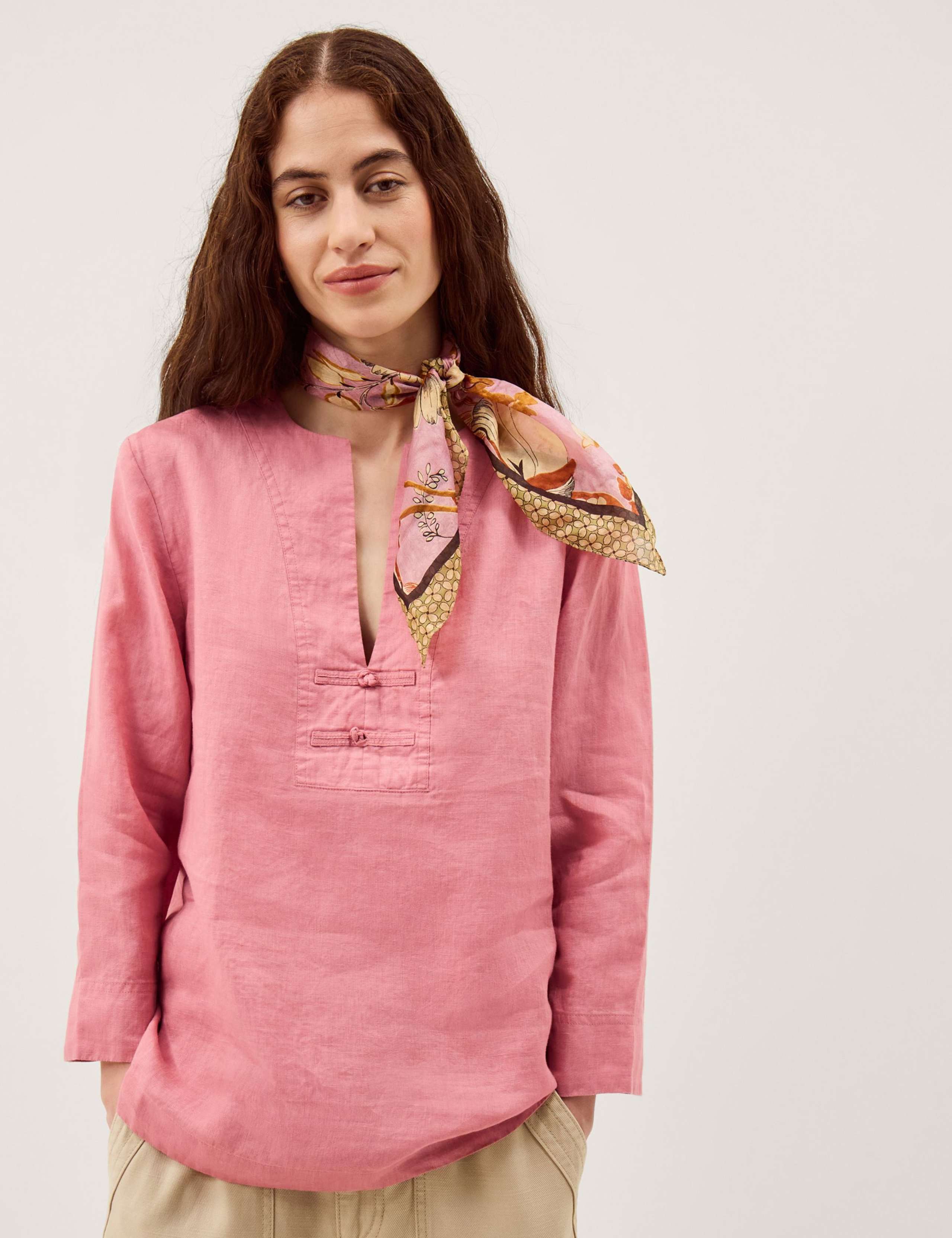 Pure Linen V-Neck Top