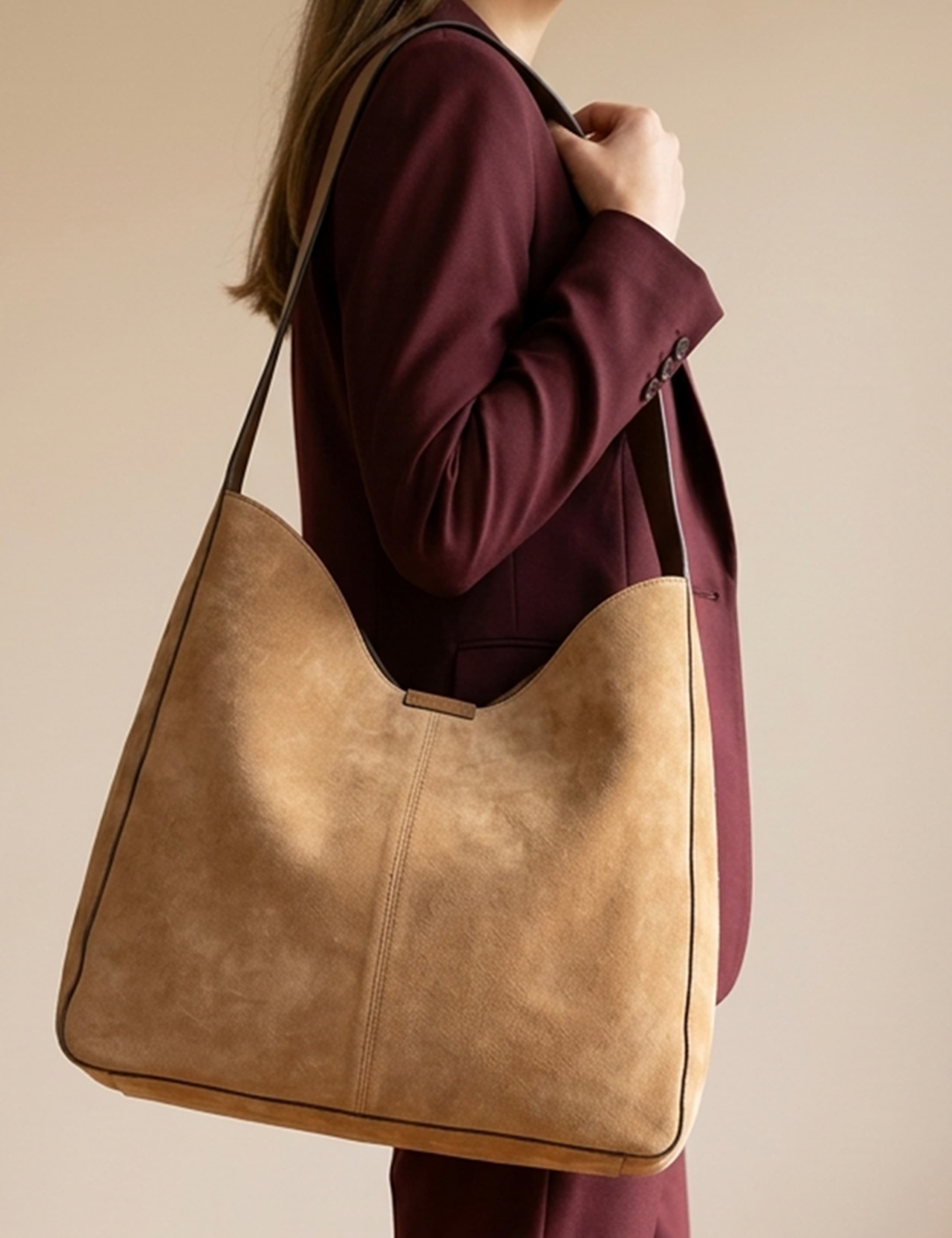 Leather Multi Pocket Shoulder Bag